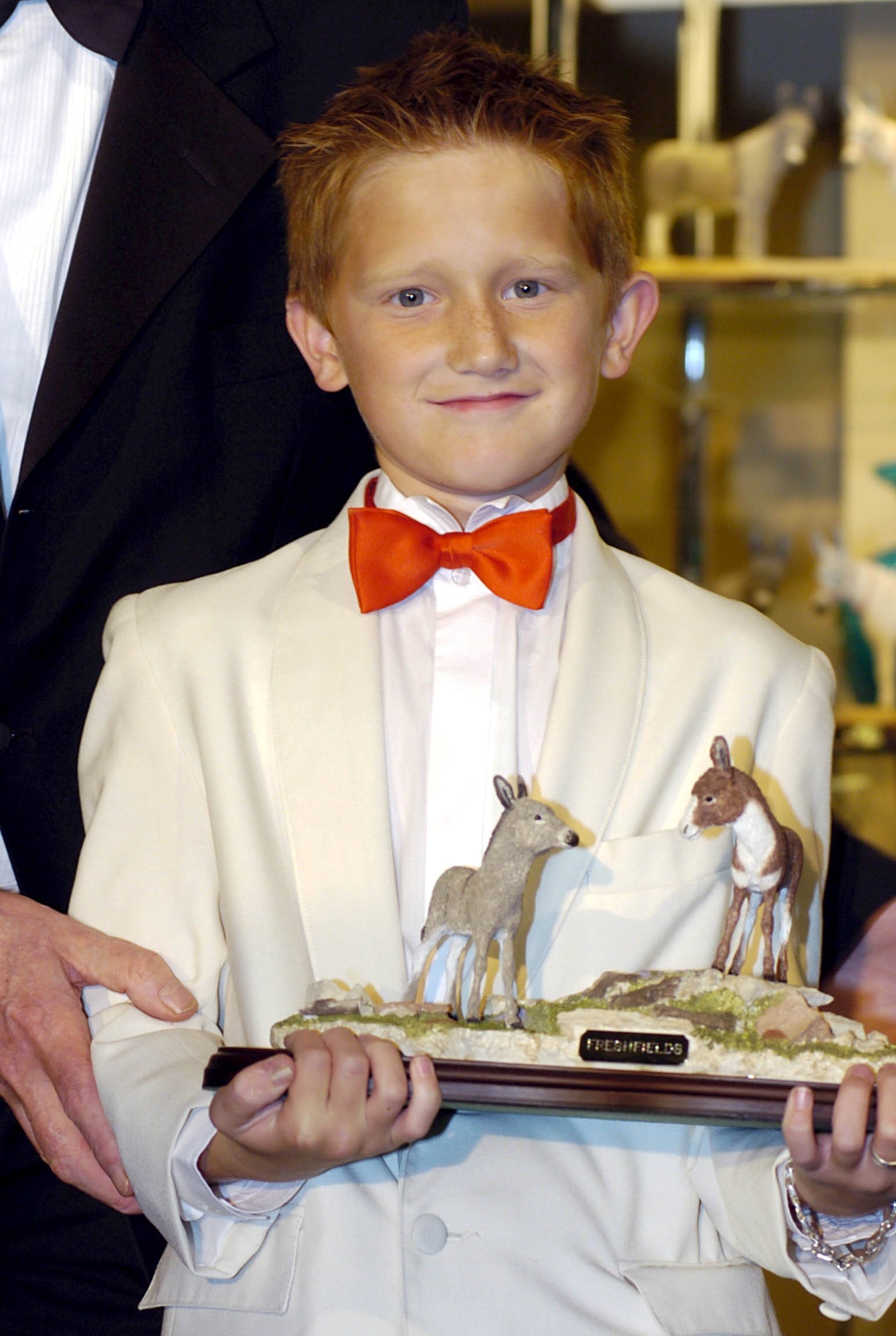 Sam Aston as a young child