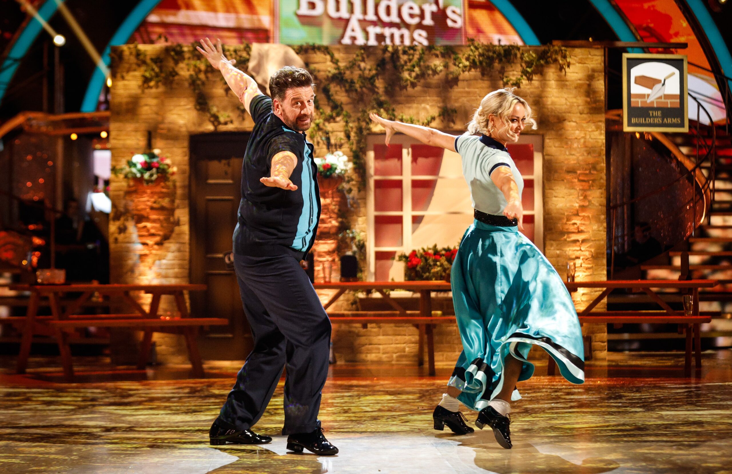 Nick Knowles dancing with Luba Mushtuk on Strictly