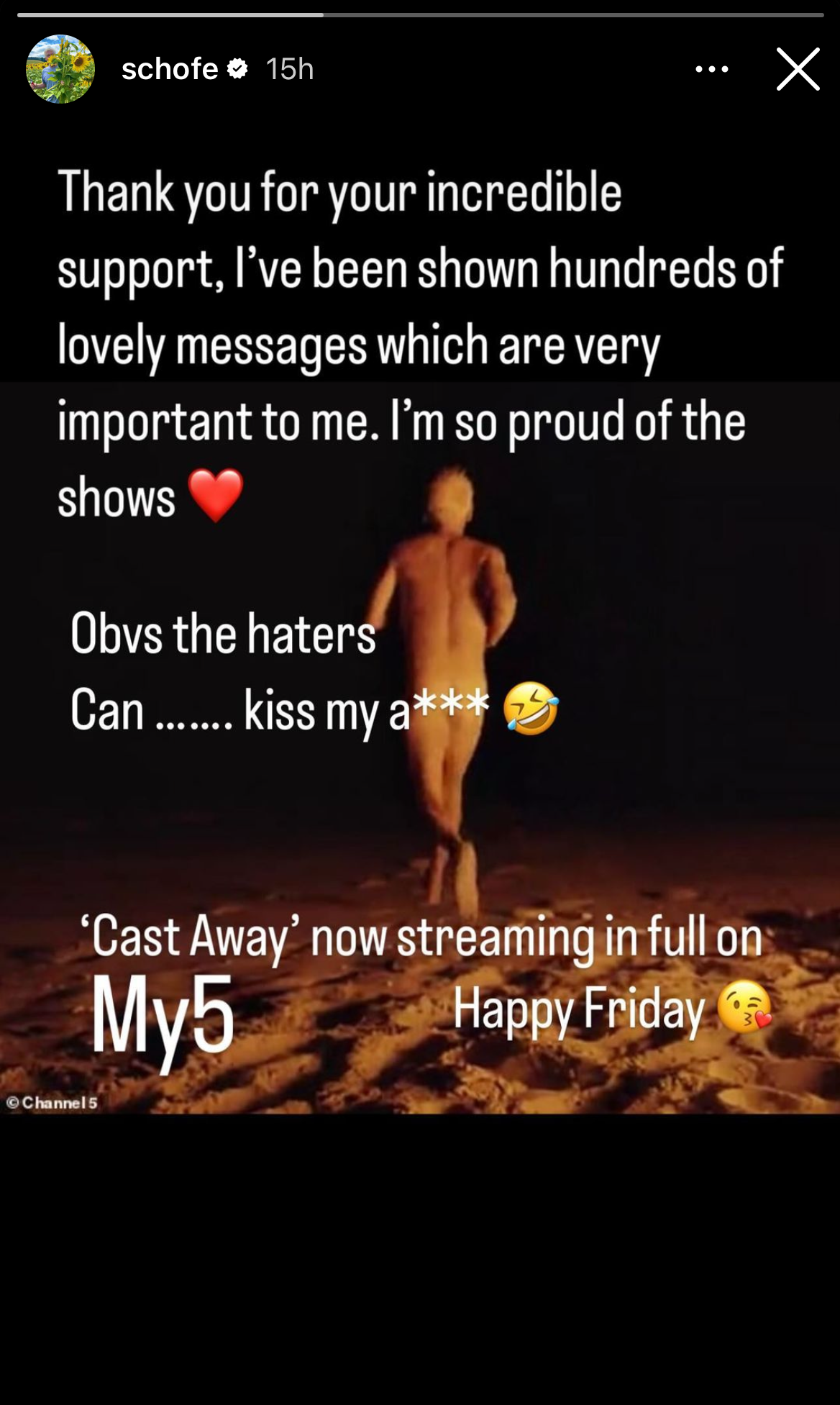 Phillip Schofield Instagram Story