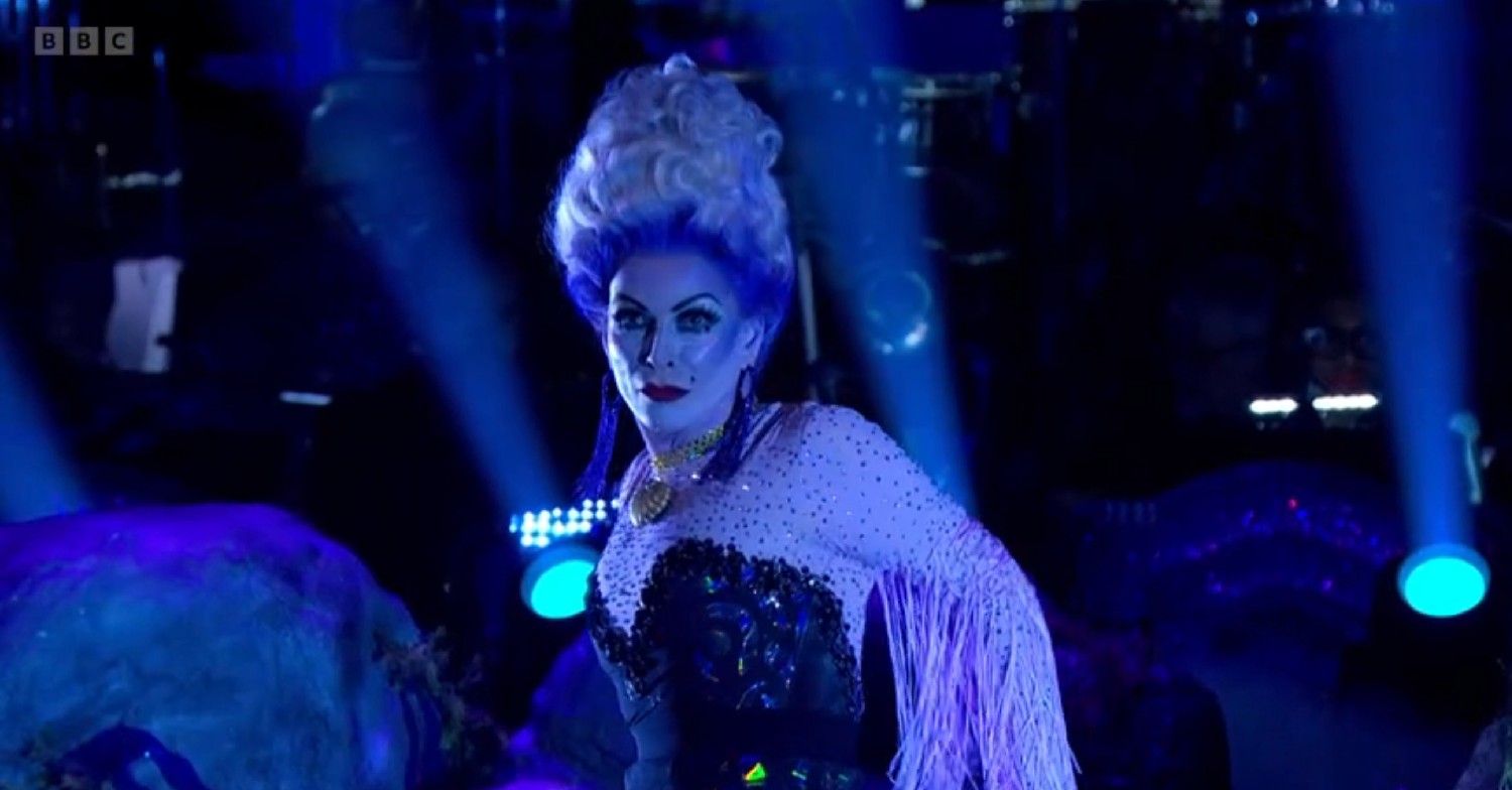 Toyah Willcox dressed as Ursula on Strictly tonight 