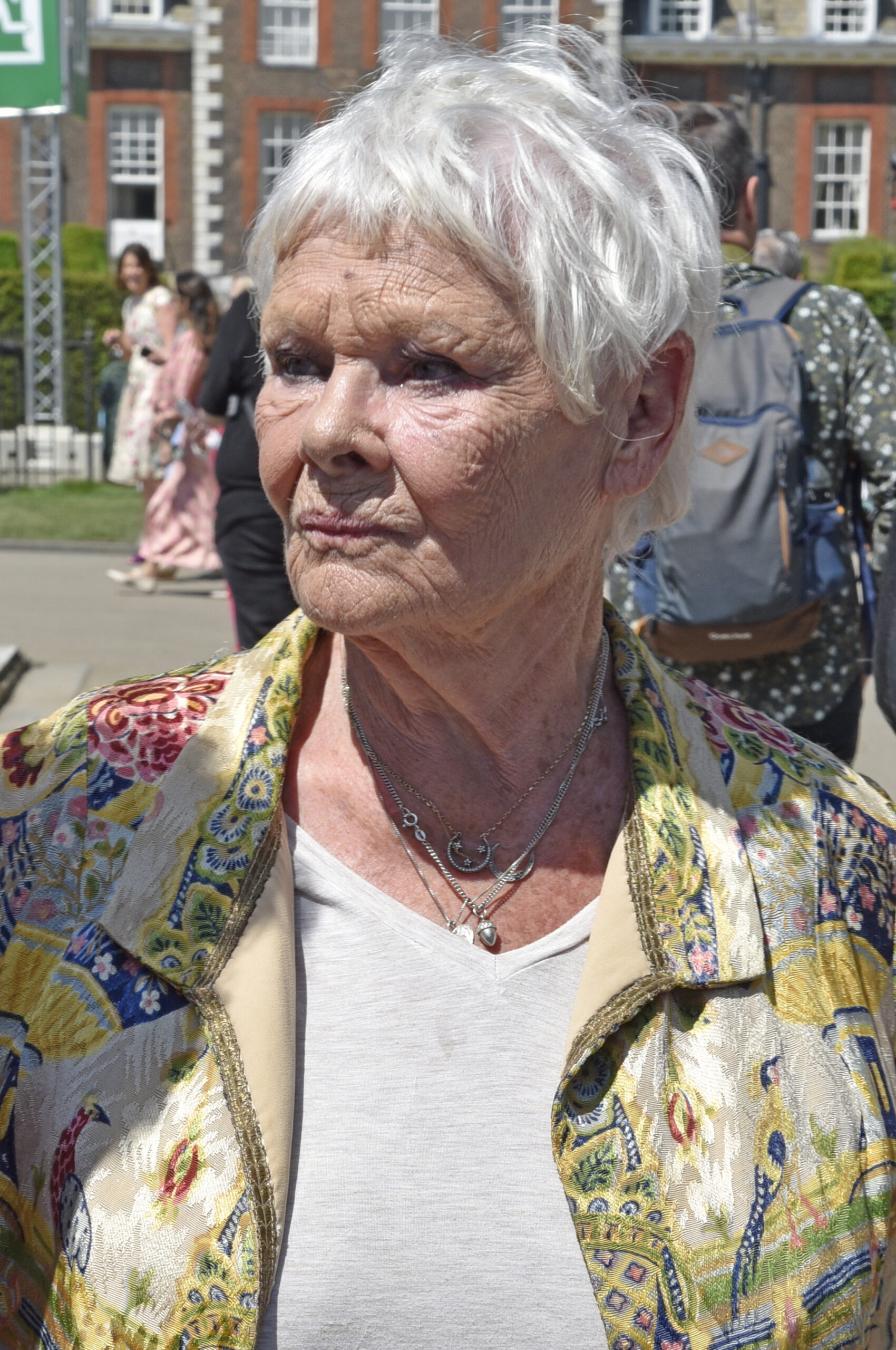 Judi Dench looking stern