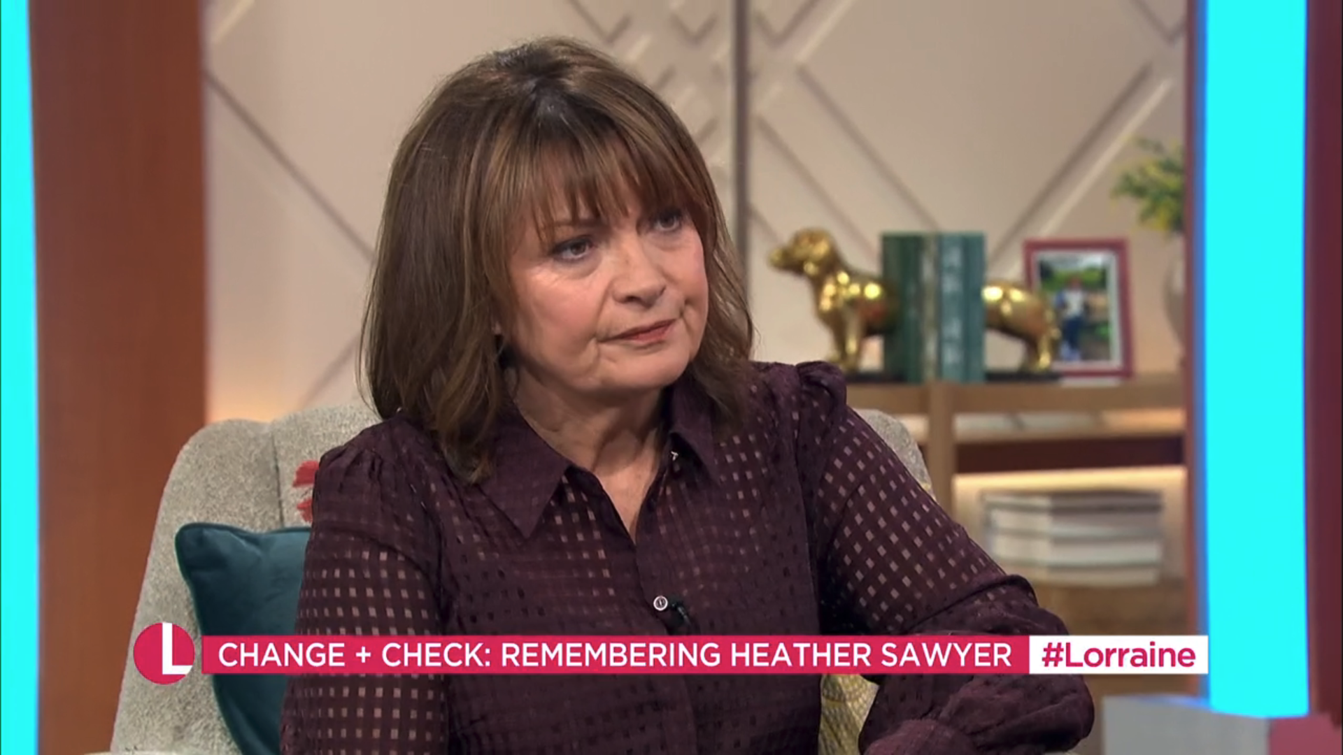 Lorraine Kelly paying tribute to Heather Sawyer today