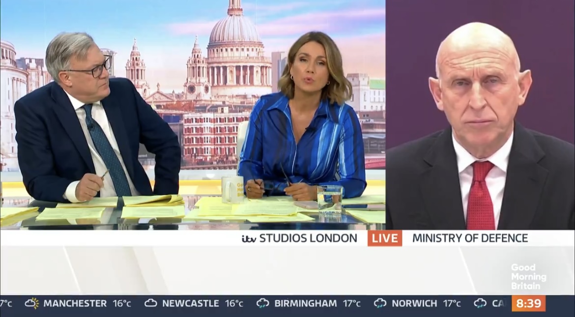 Susanna Reid talking to John Healey