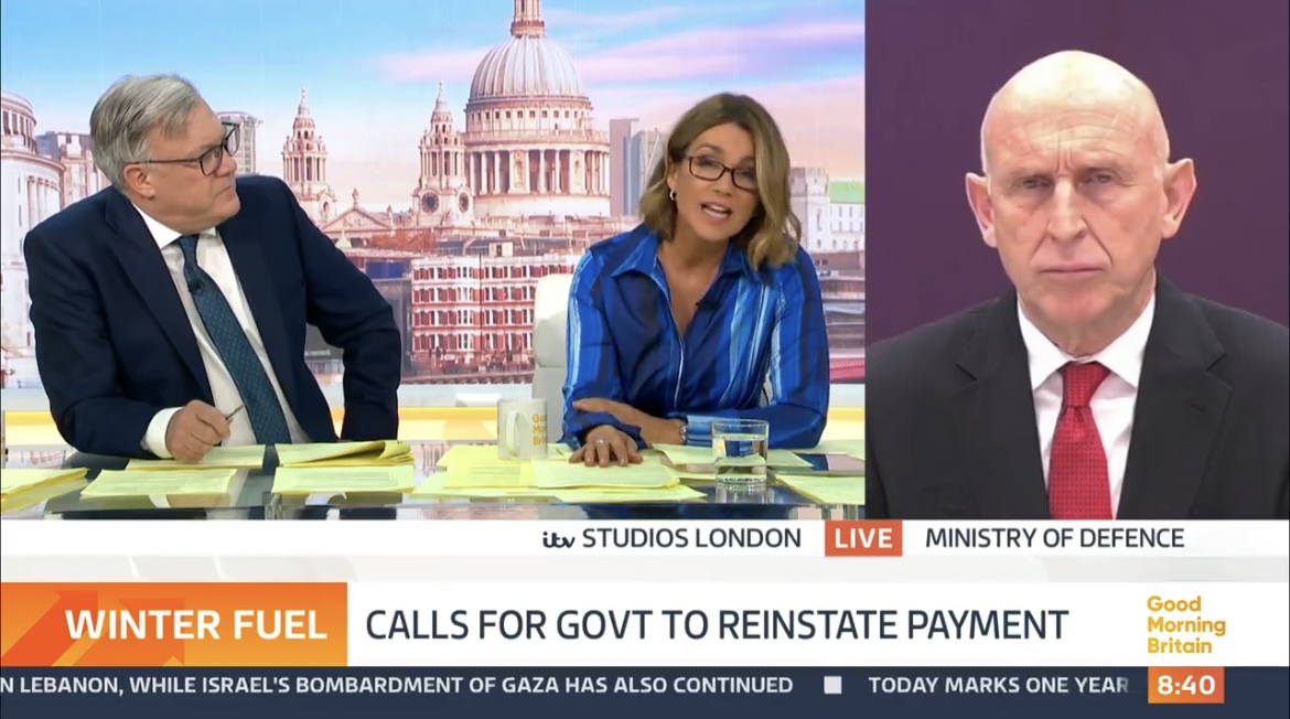 Susanna Reid talking to John Healey