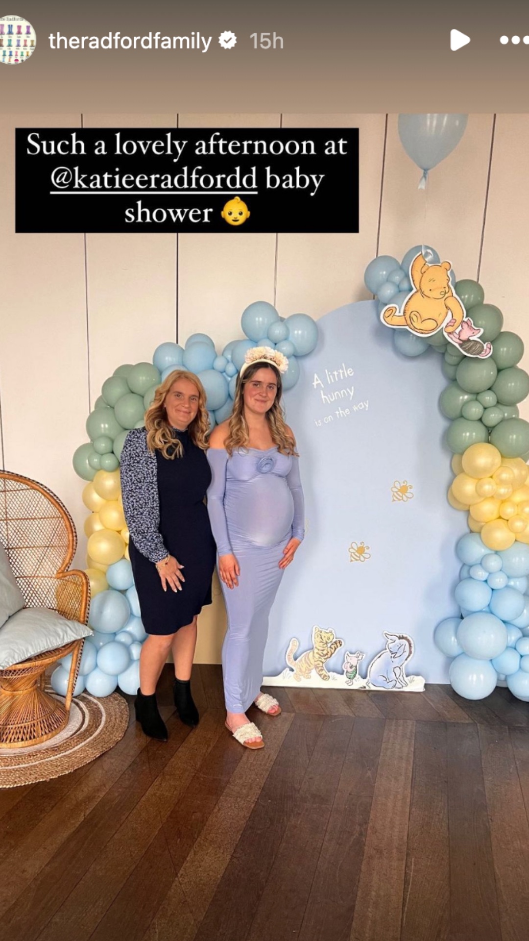 Sue Radford and Katie Radford at Katie's baby shower