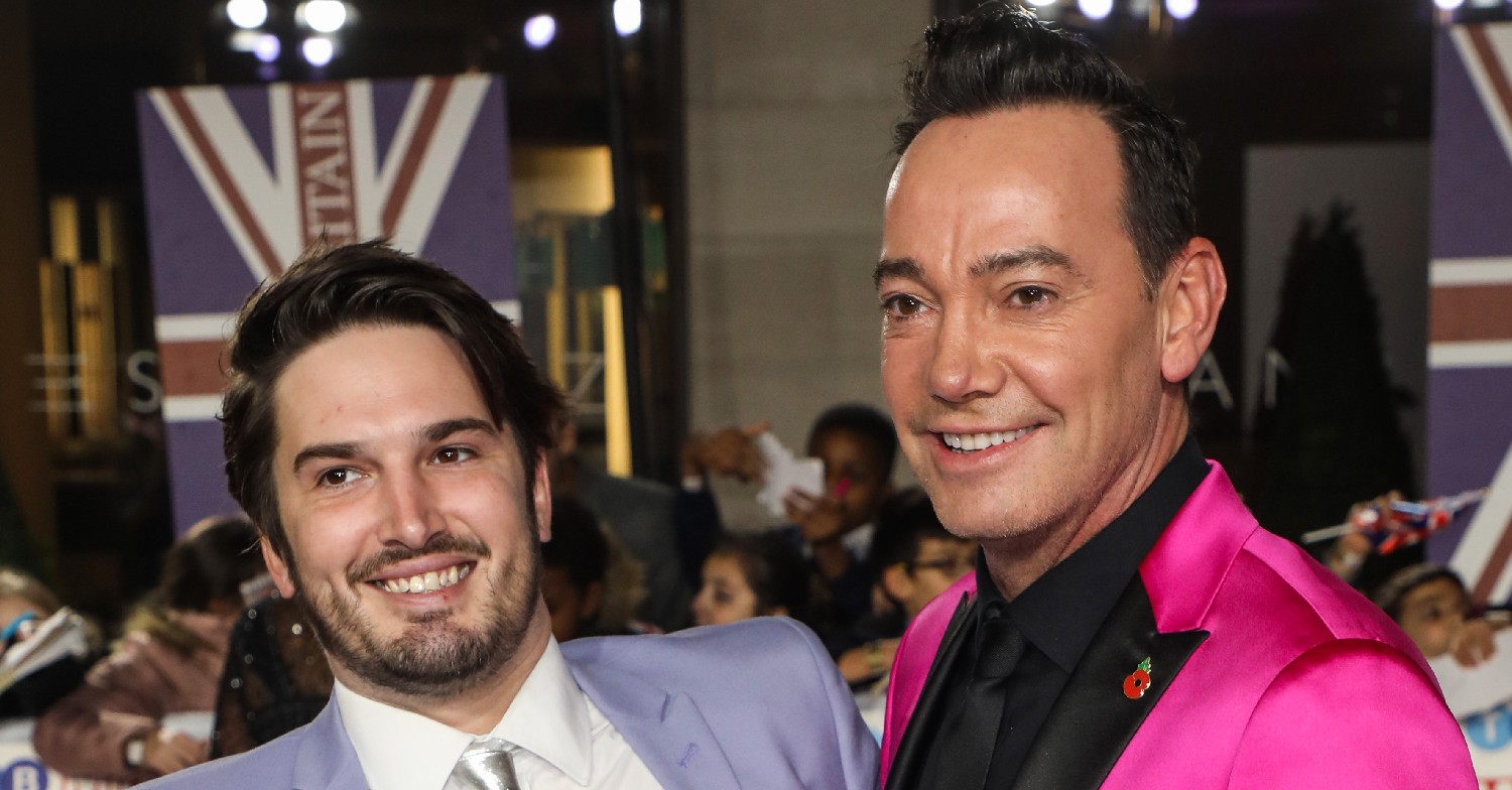 Craig Revel Horwood and his fiance smiling