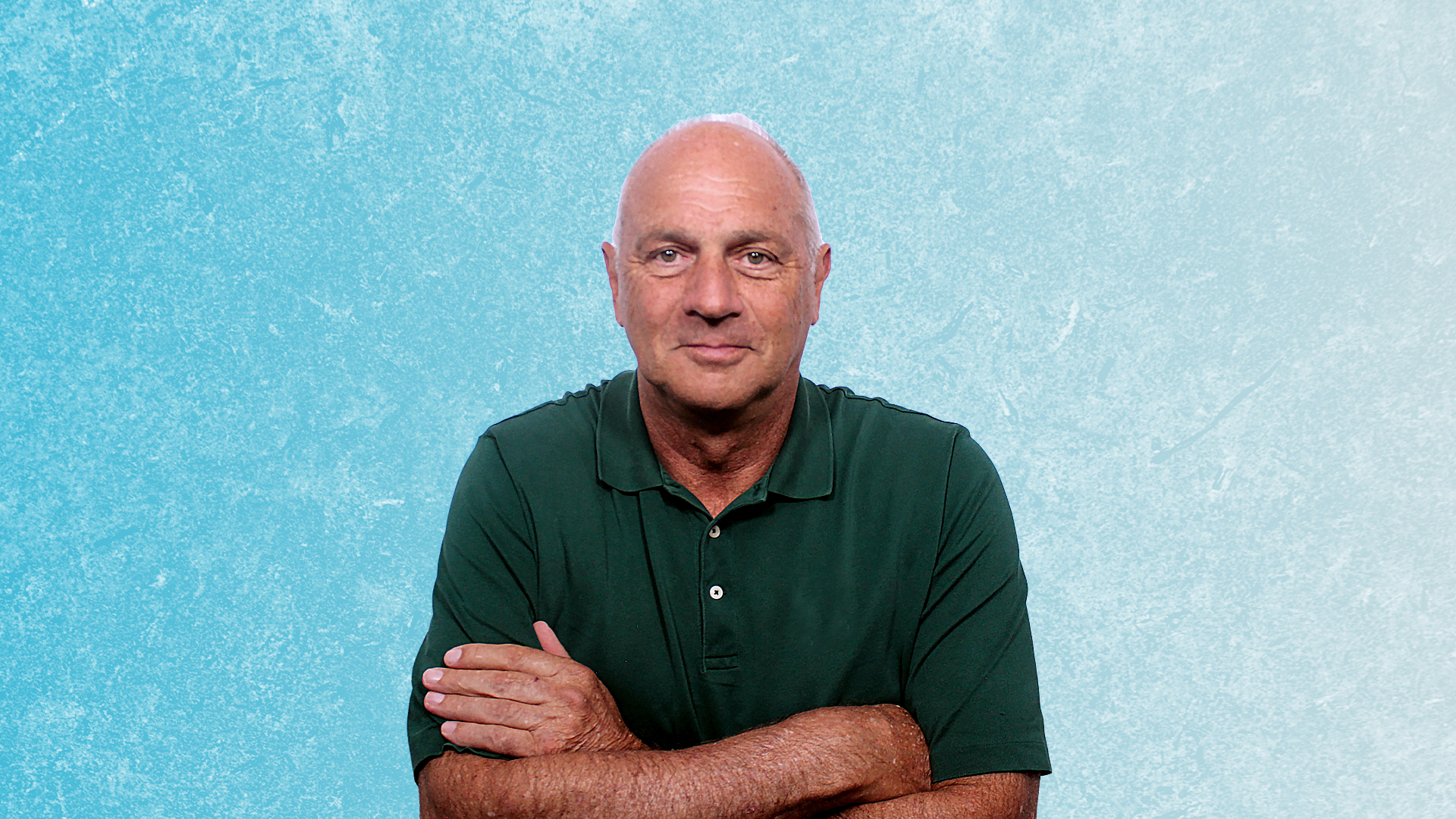 Sir Steve Redgrave with his arms folded in Dancing On Ice headshot