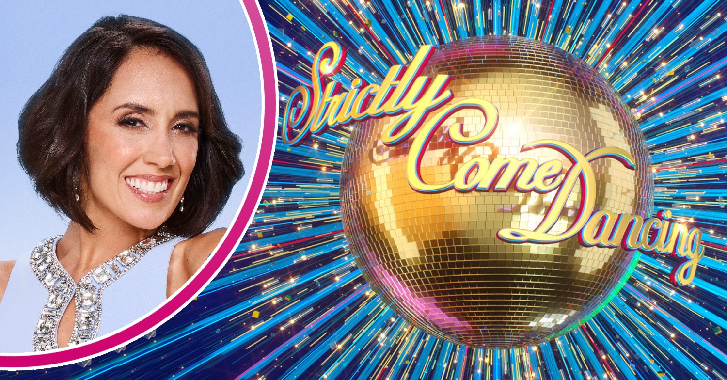 Janette Manrara and the Strictly logo