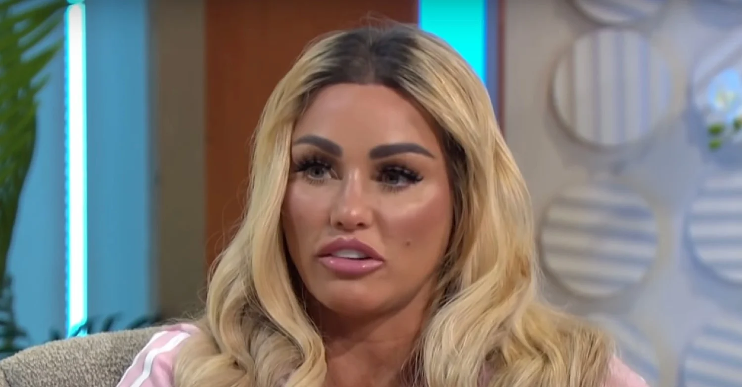 Katie Price frowning on Lorraine