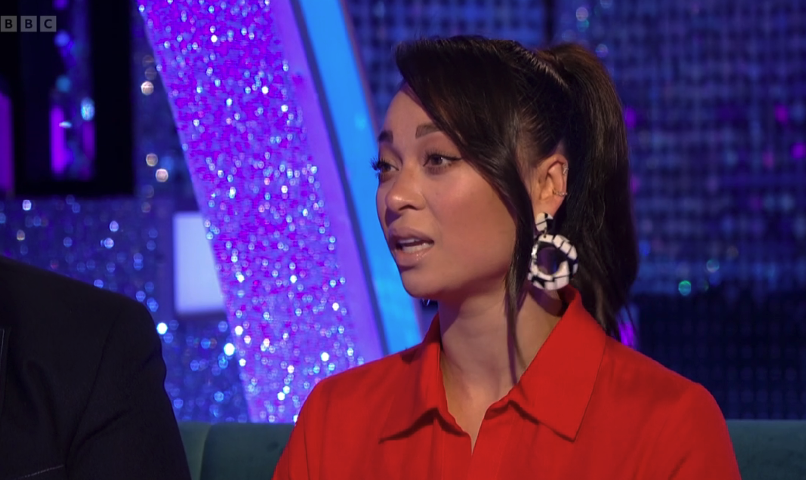 Katya Jones speaking on It Takes Two