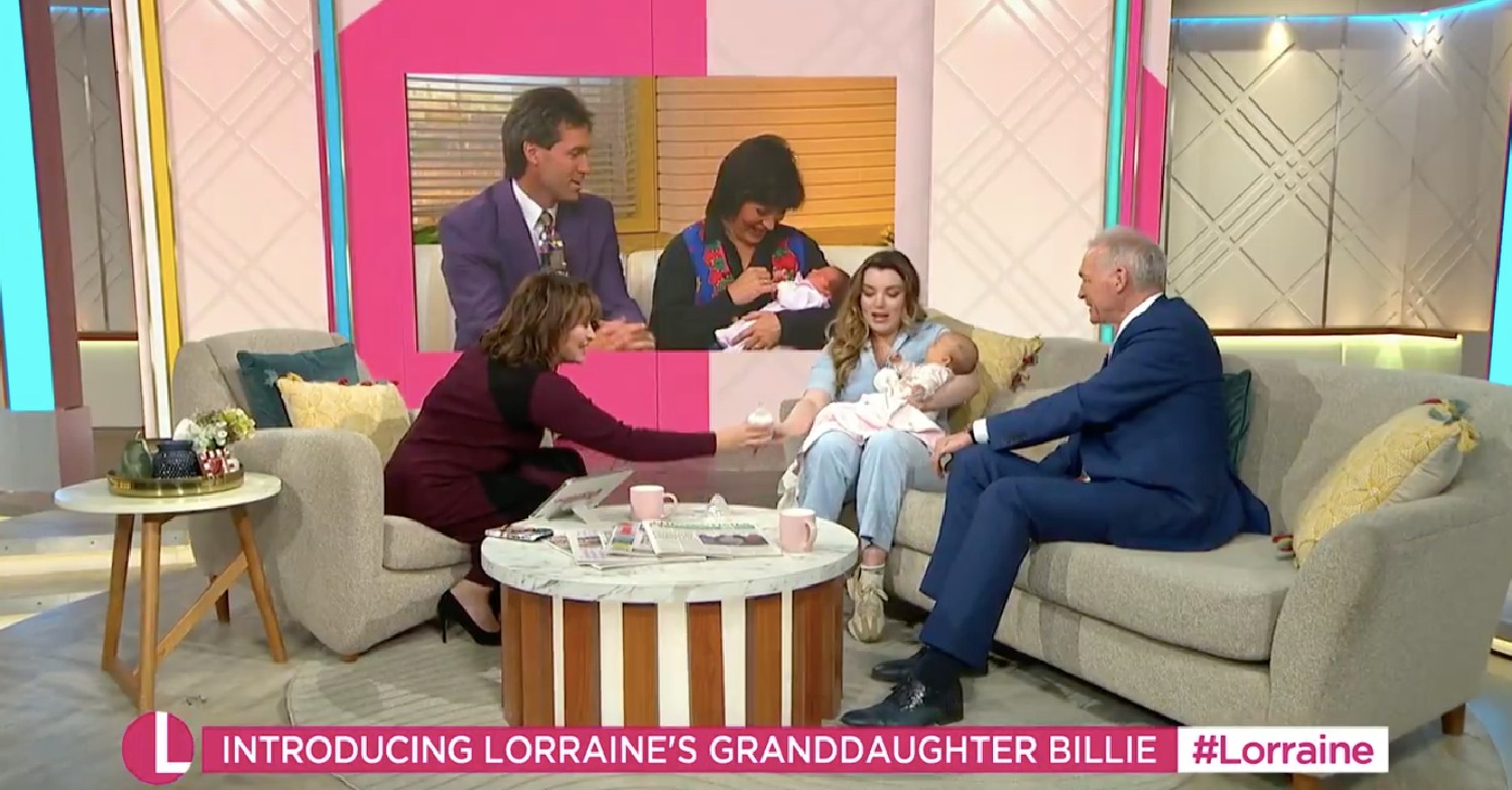 Lorraine and her daughter on her TV show