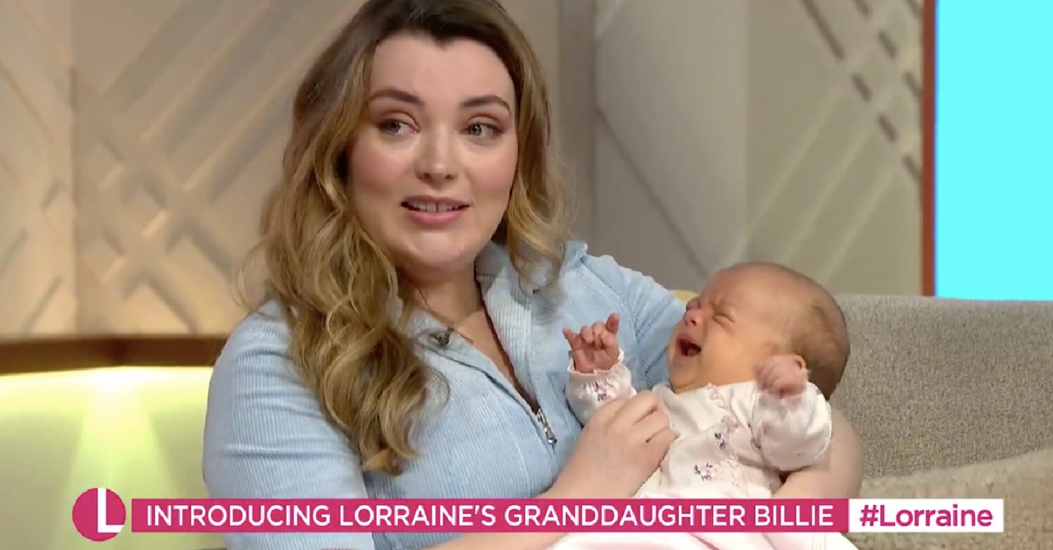 Rosie with baby Billie on Lorraine 