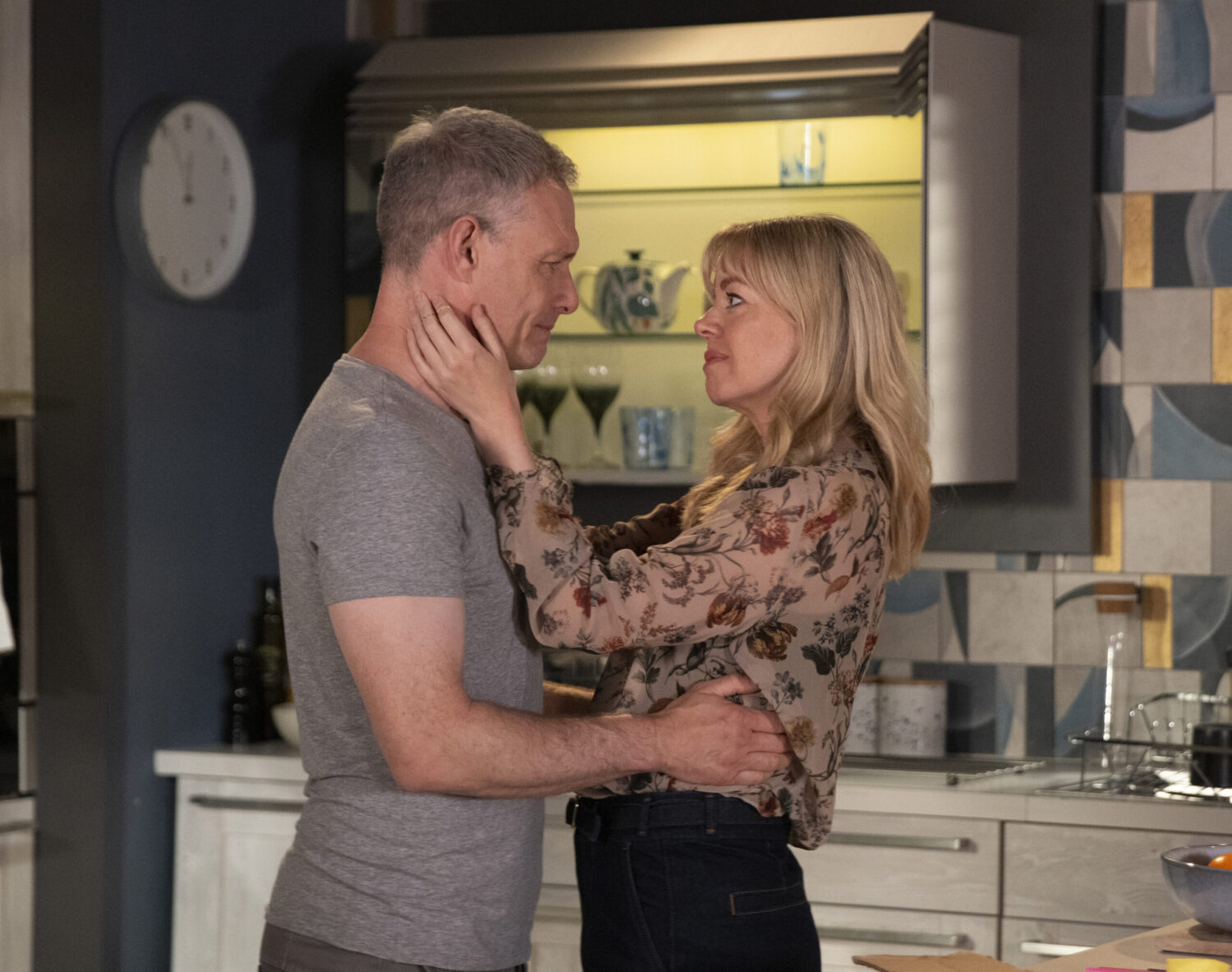 Nick and Toyah look lovingly at each other on Corrie