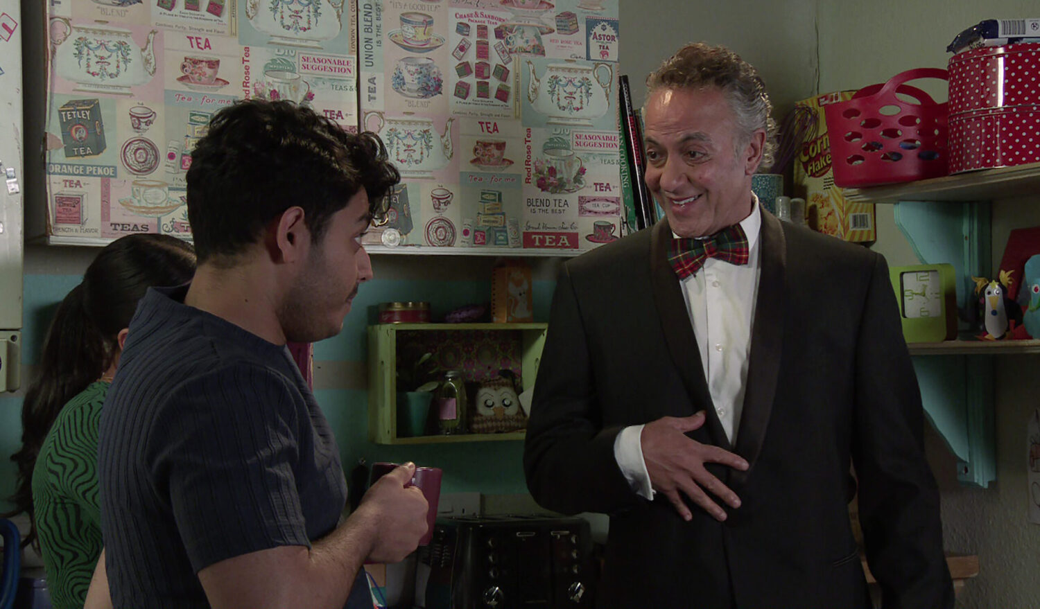 Dev smiles at Aadi in Coronation Street