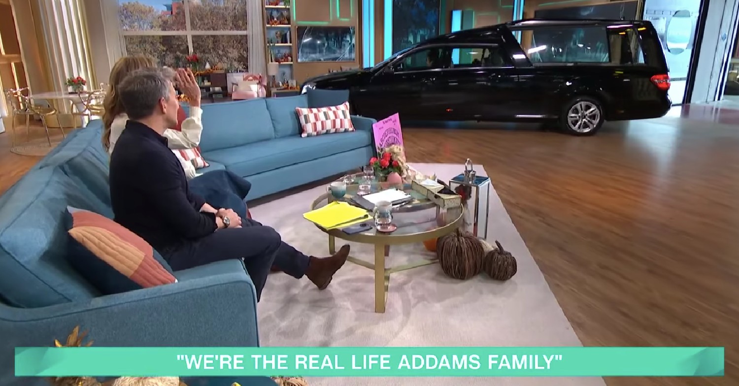 Ben and Cat looking at a car in the studio on This Morning today