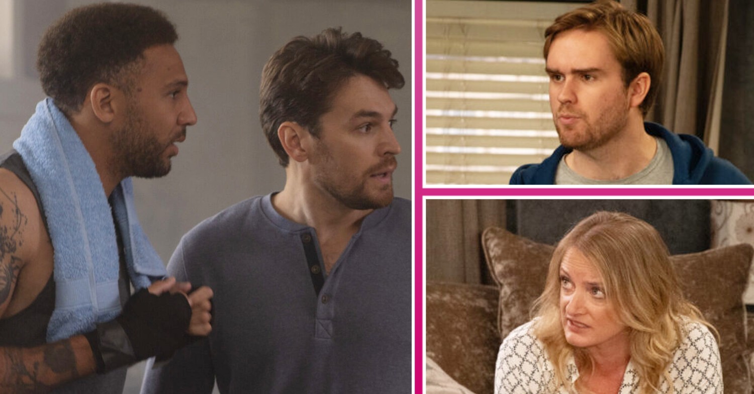 Composite image of Mack, Billy, Nicola and Tom on Emmerdale (Credit: ITV/Composite: ED!)