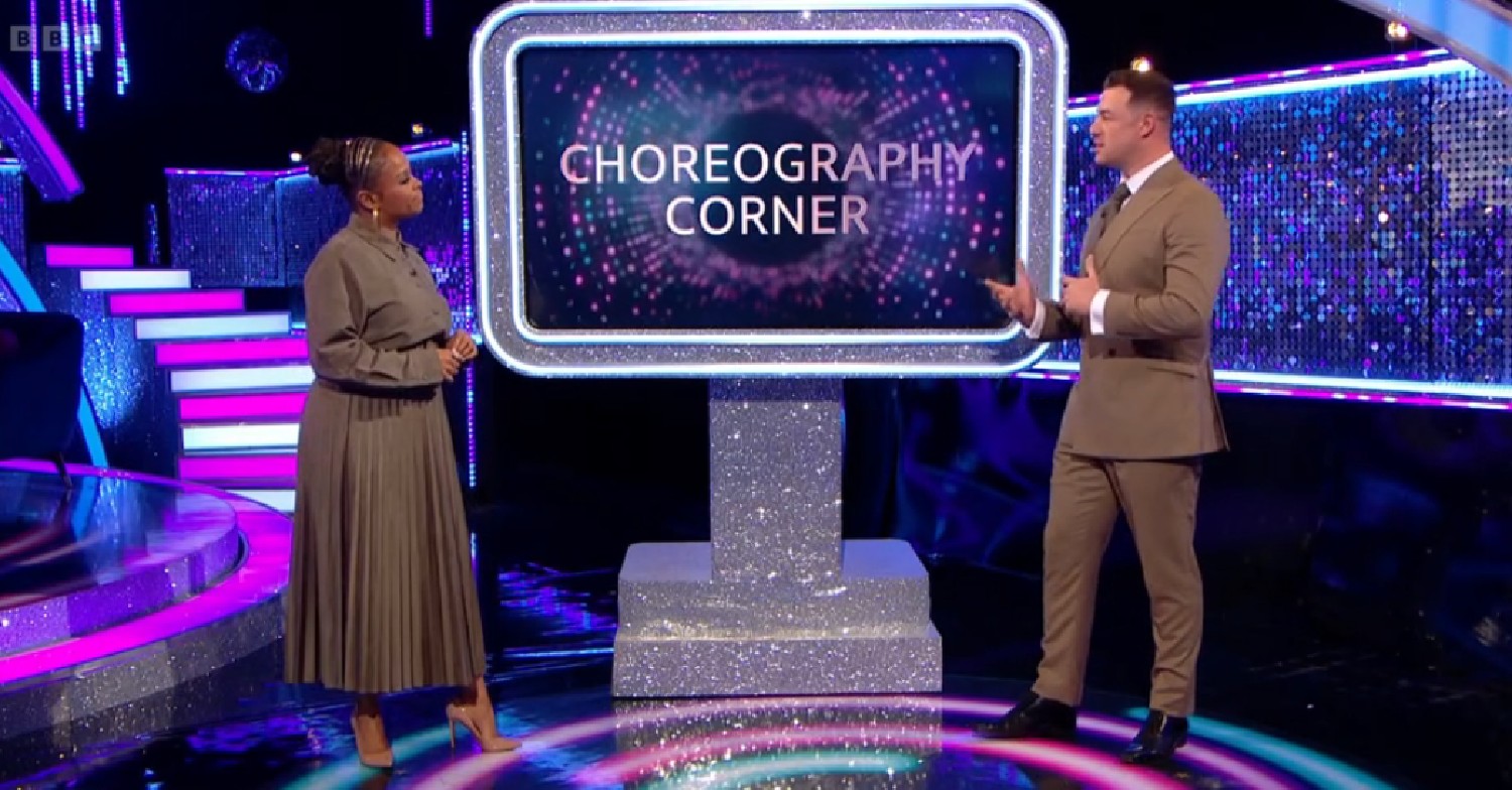 Fleur East speaking to Kai Widdrington on Strictly It Takes Two