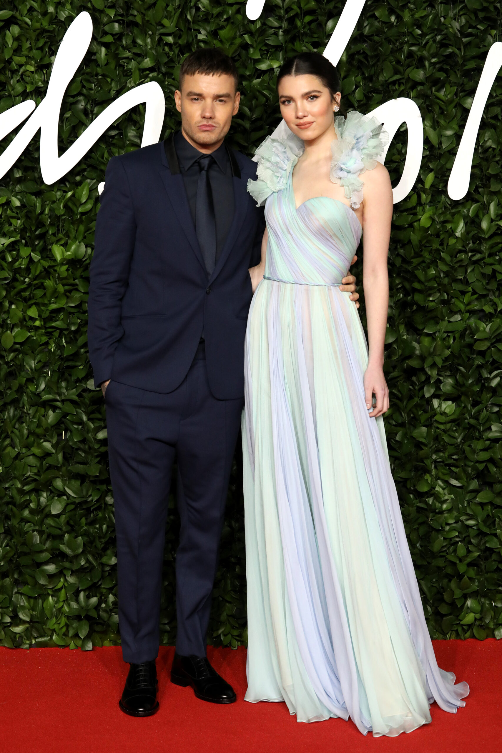 Liam Payne and Maya Henry looking to camera