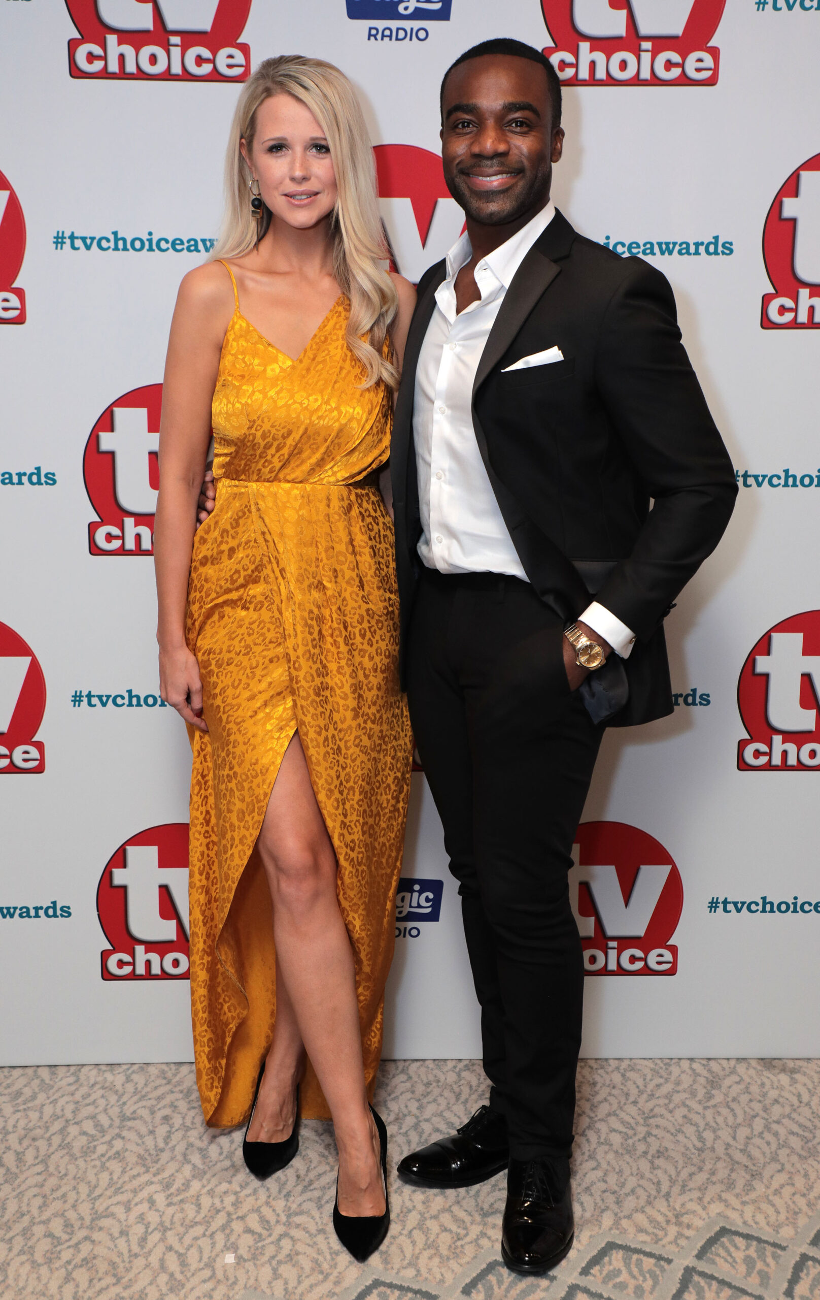 Ore Oduba and Portia smiling