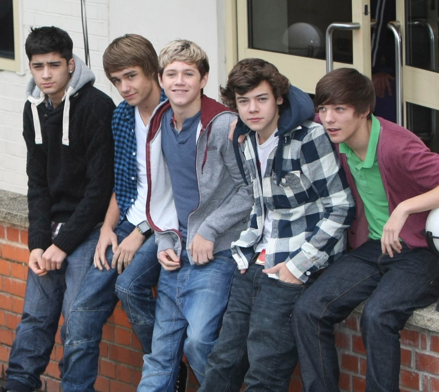 Liam Payne with his One Direction bandmates