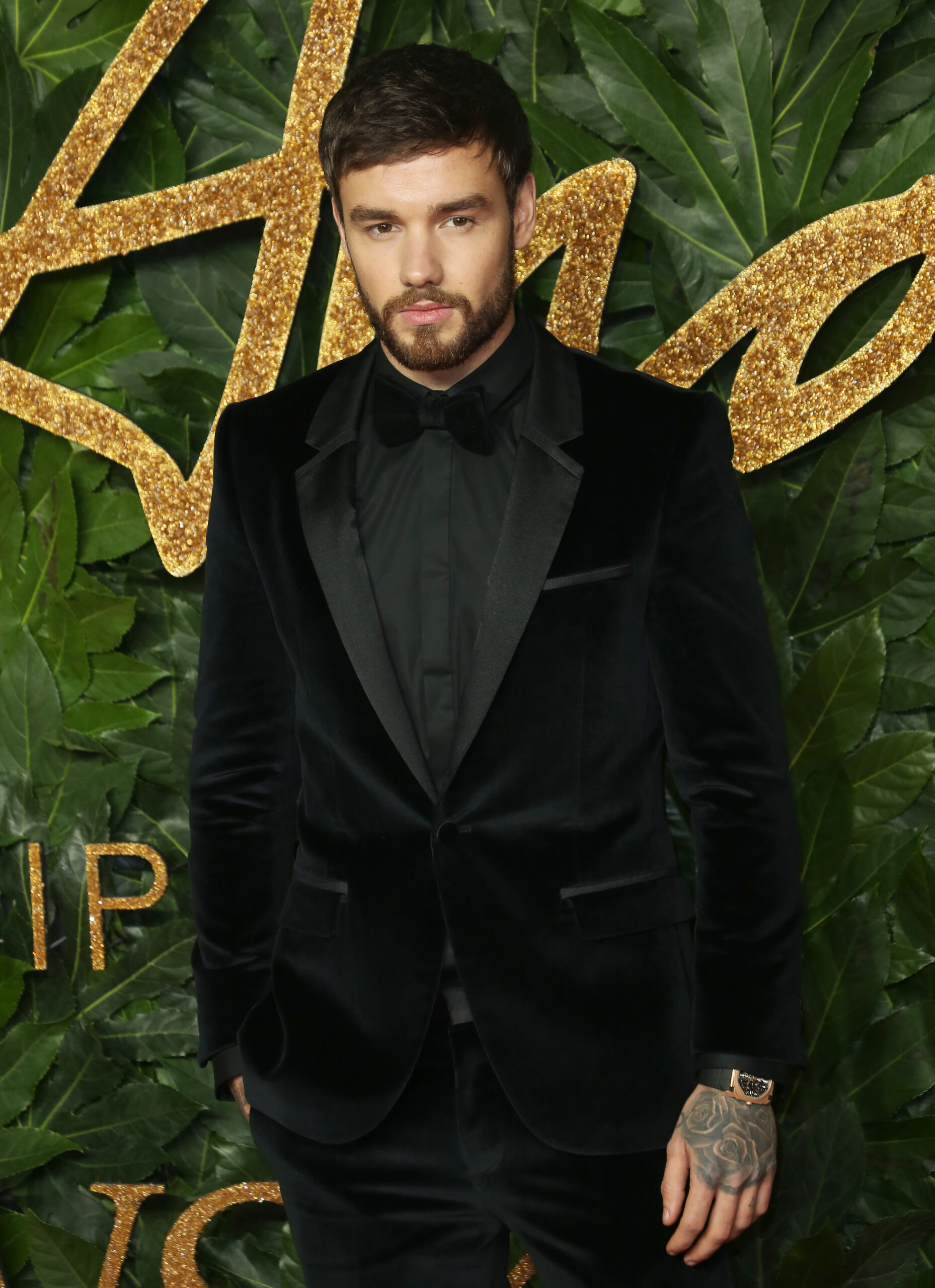 Liam Payne looking straight to camera