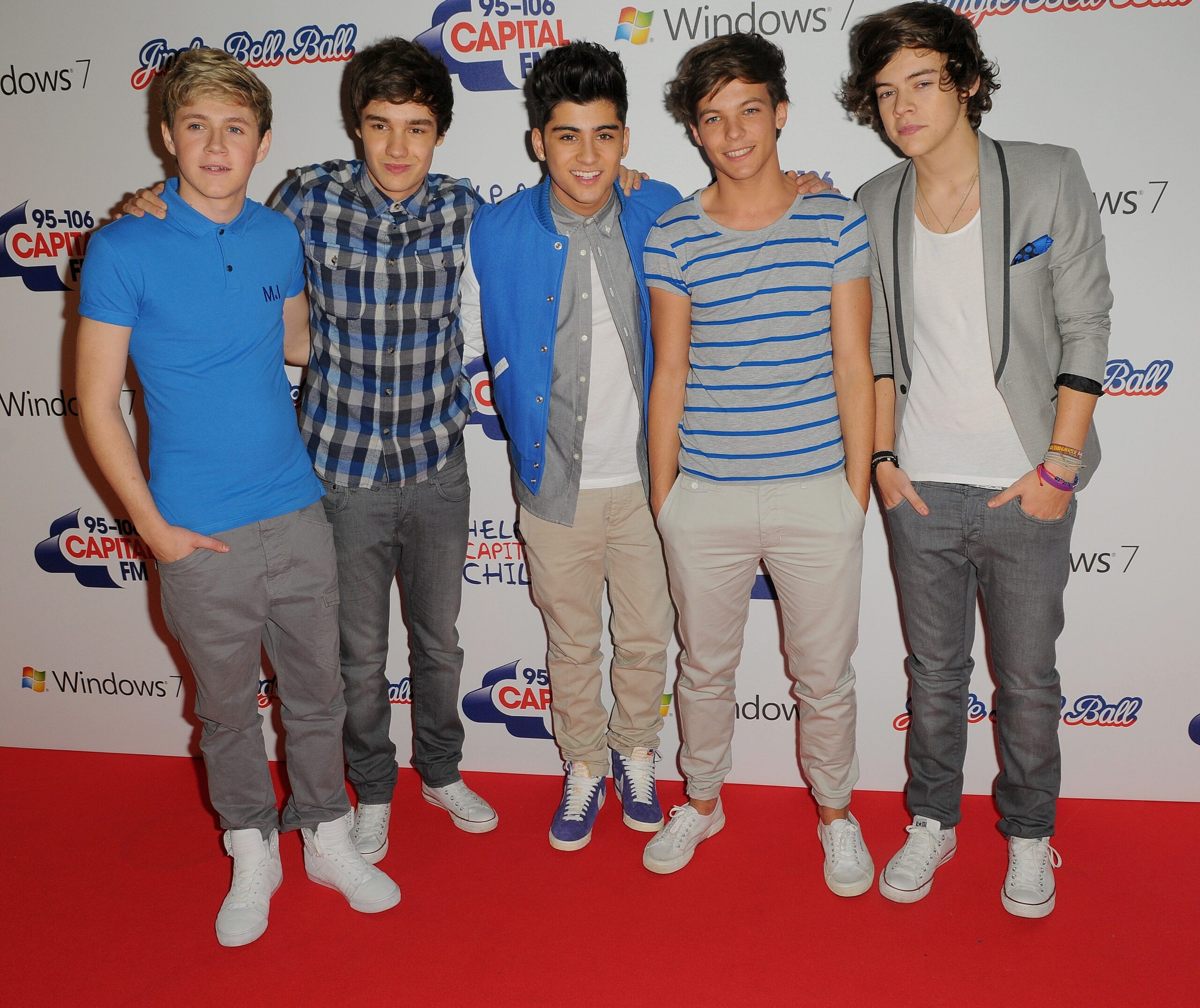 One Direction stars including Liam Payne on red carpet