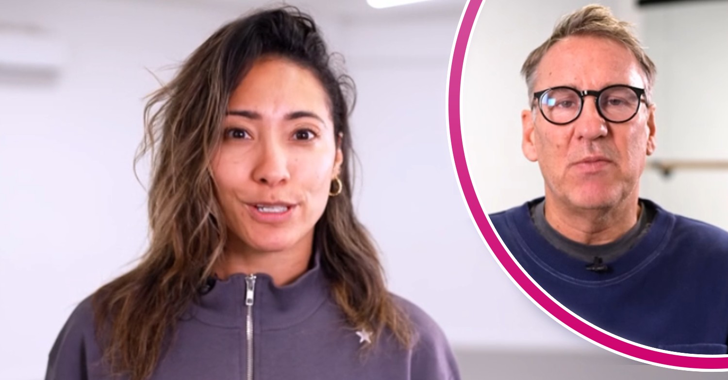 Karen Hauer and Paul Merson during Strictly training
