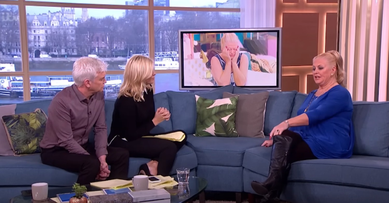 Phillip Schofield and Holly Willoughby talking to Kim Woodburn on This Morning