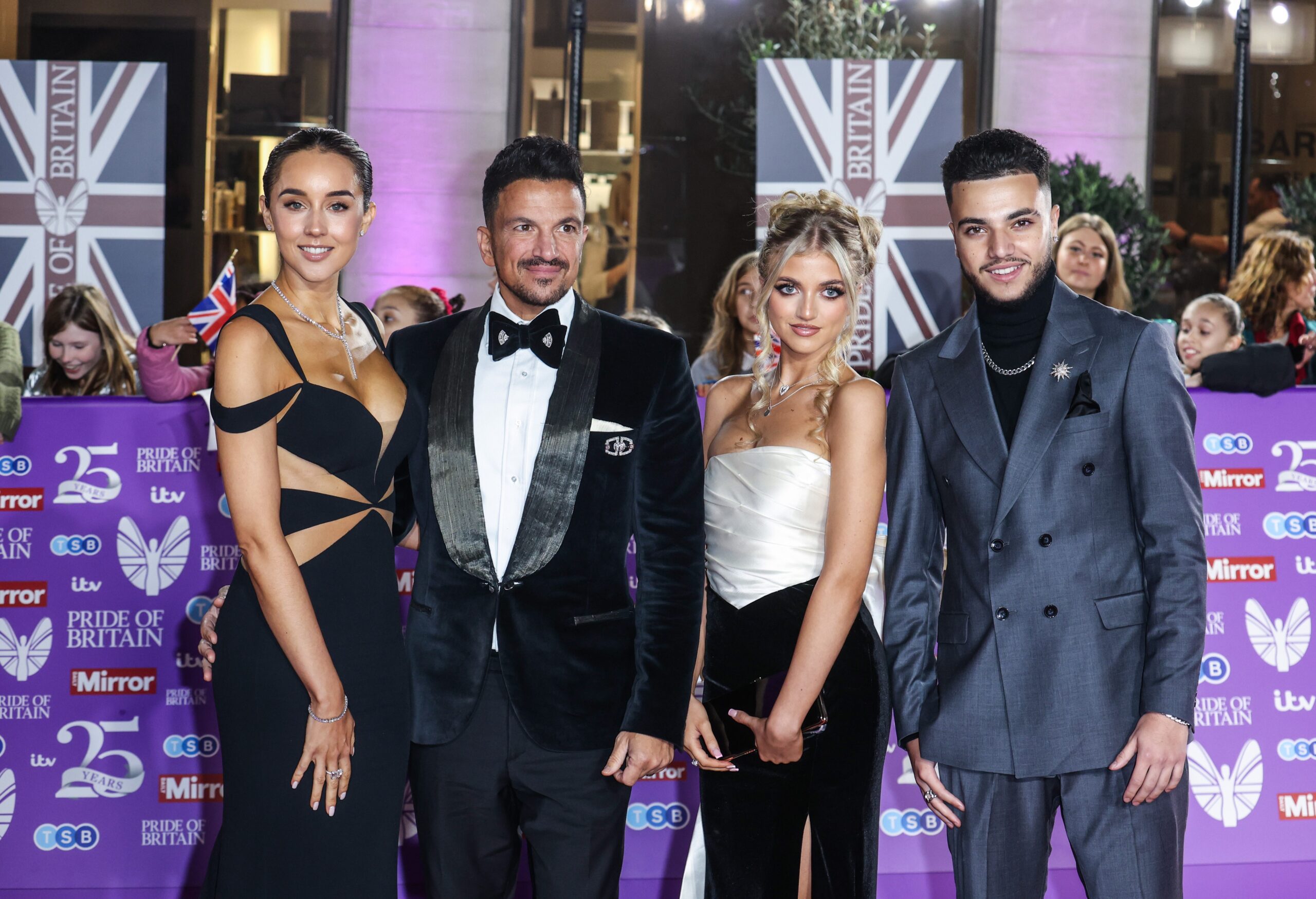 Peter Andre, wife Emily and Princess and Junior at Pride of Britain Awards