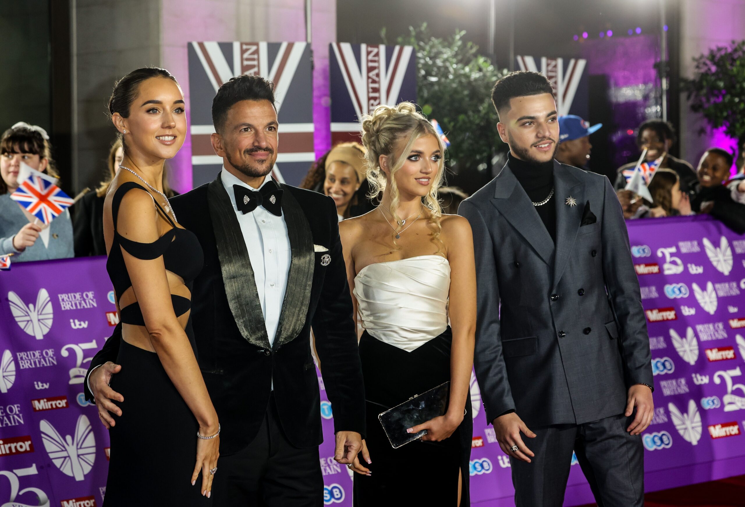 Peter Andre, wife Emily and Princess and Junior at Pride of Britain Awards