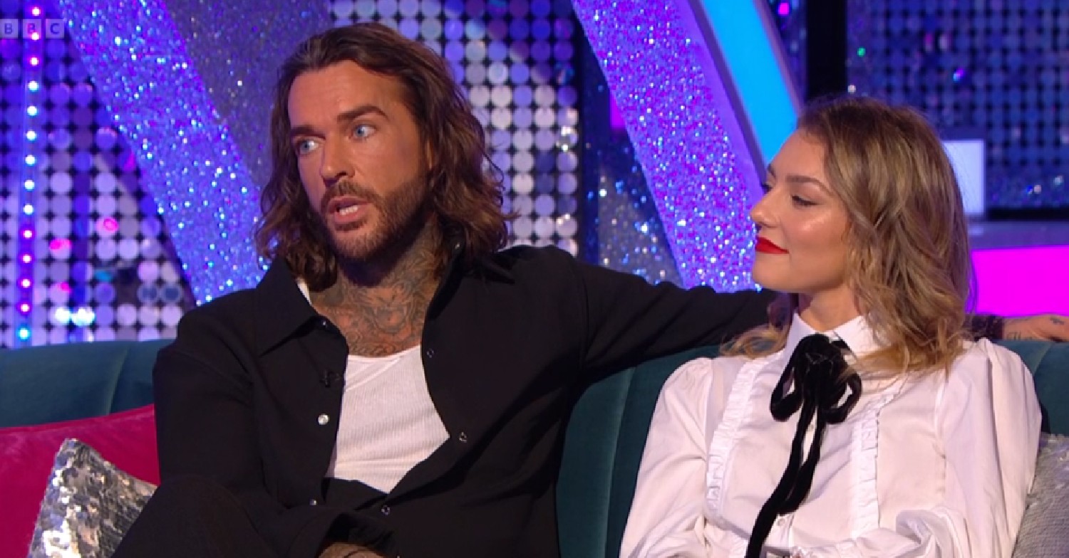 Pete Wicks and Jowita speaking on Strictly It Takes Two