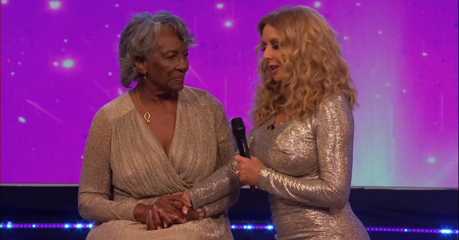 Agnes and Carol Vorderman on Pride of Britain