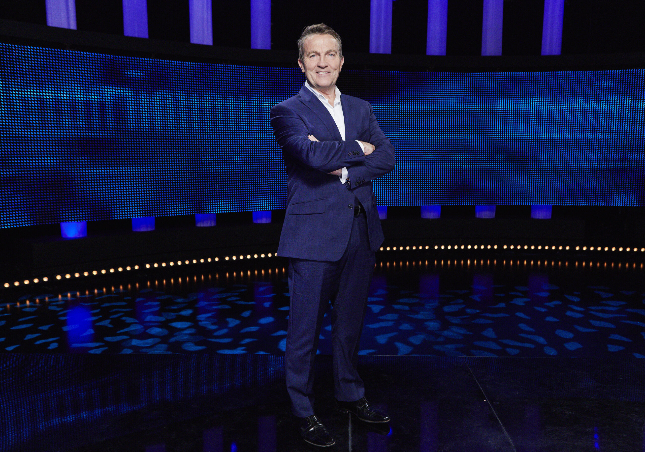 Bradley Walsh smiling in The Chase promo pic