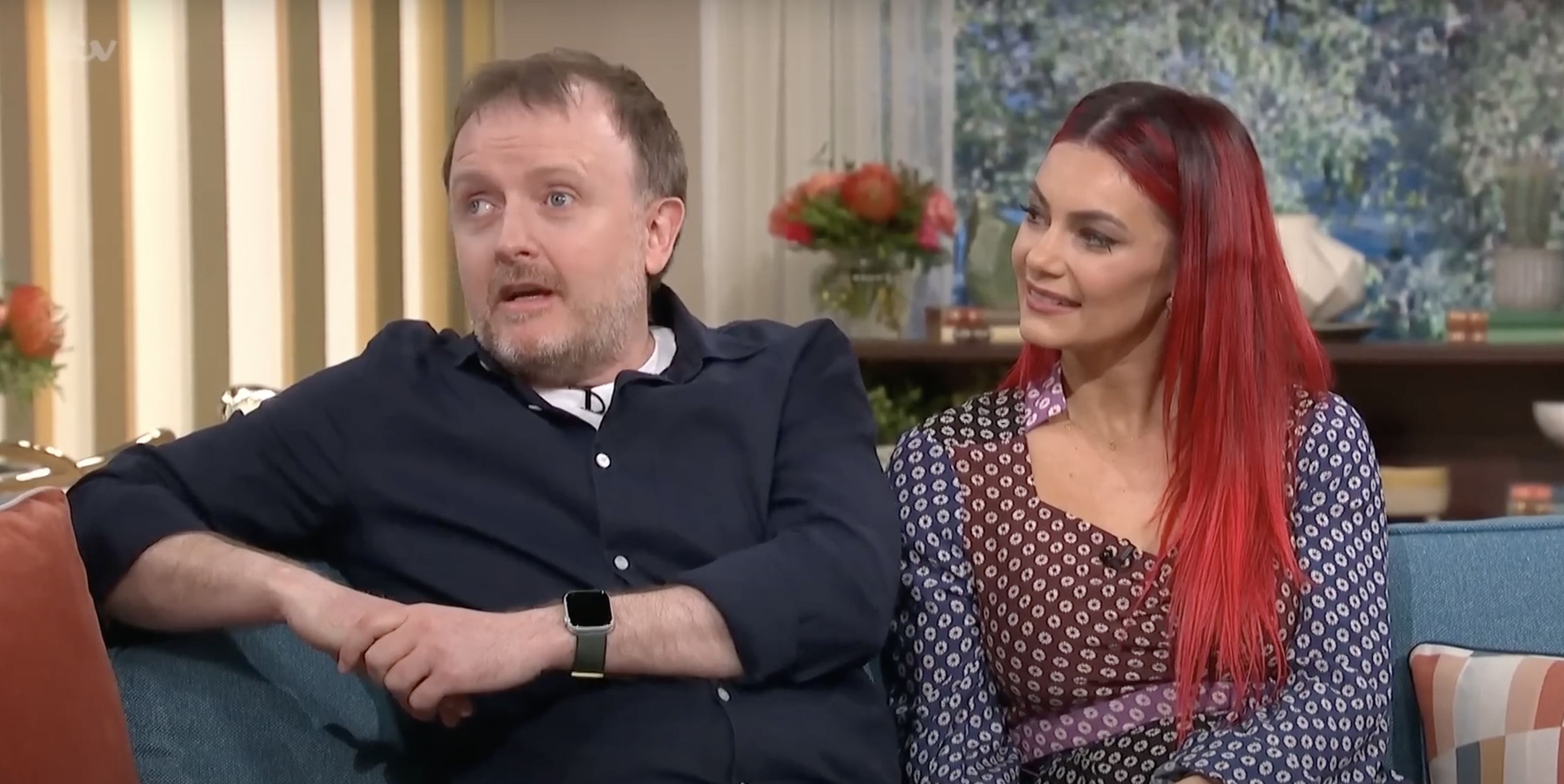 Chris McCausland and Dianne Buswell were thrilled with Vito's surprise.