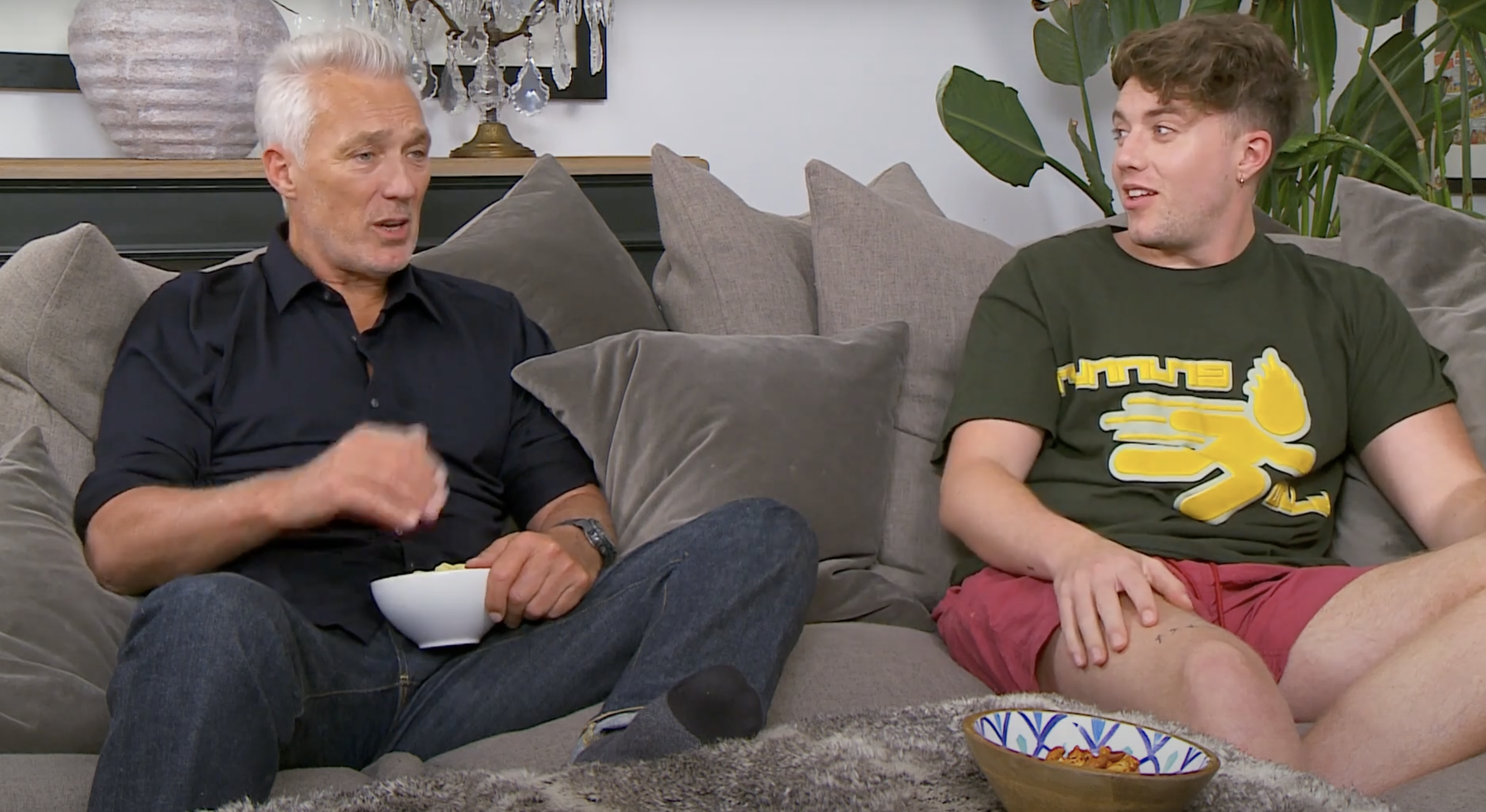 Martin and Roman Kemp appearing on Celebrity Gogglebox together