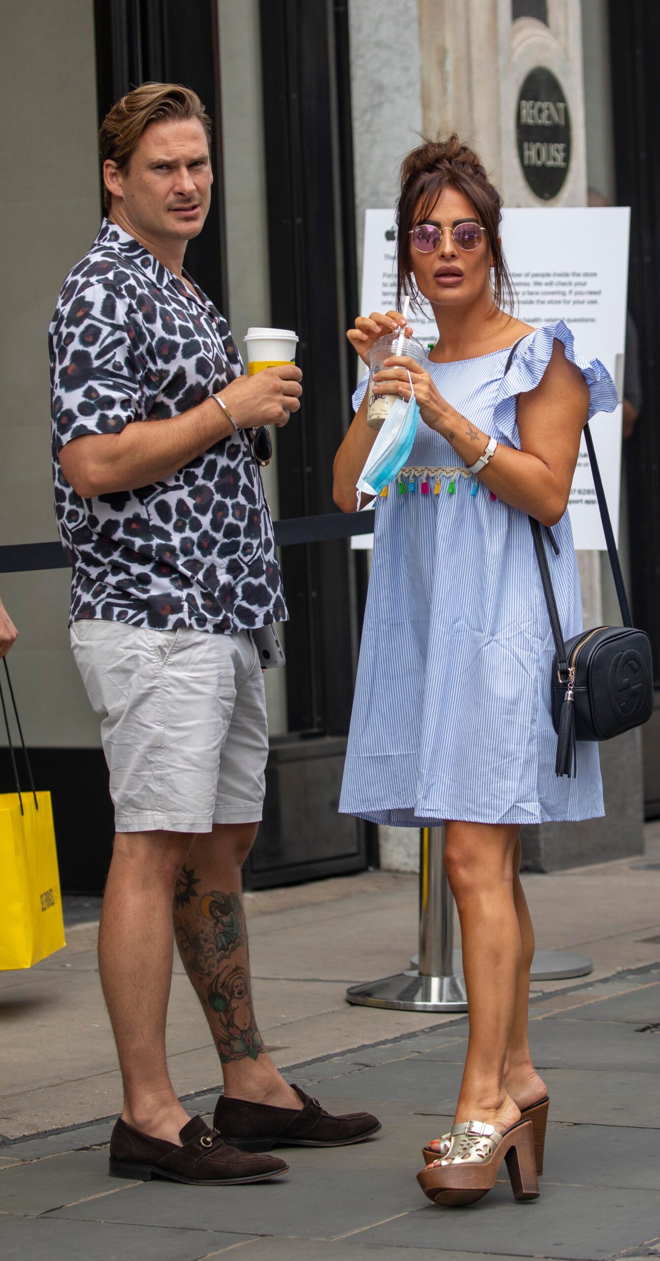 Lee Ryan and Verity Paris on the street