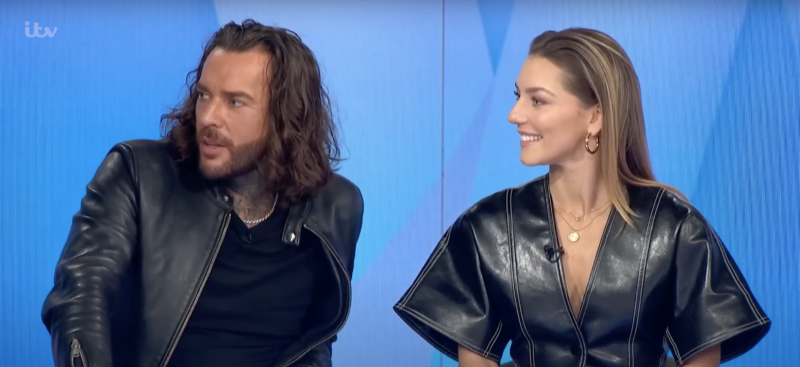 Pete Wicks and Jowita smiling on Loose Women