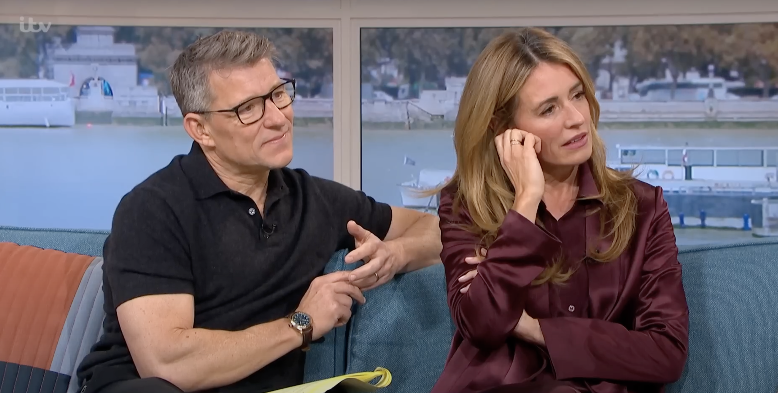 Cat Deeley alongside Ben Shephard on This Morning