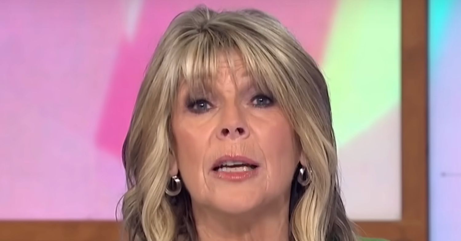 Ruth Langsford with annoyed expression on Loose Women