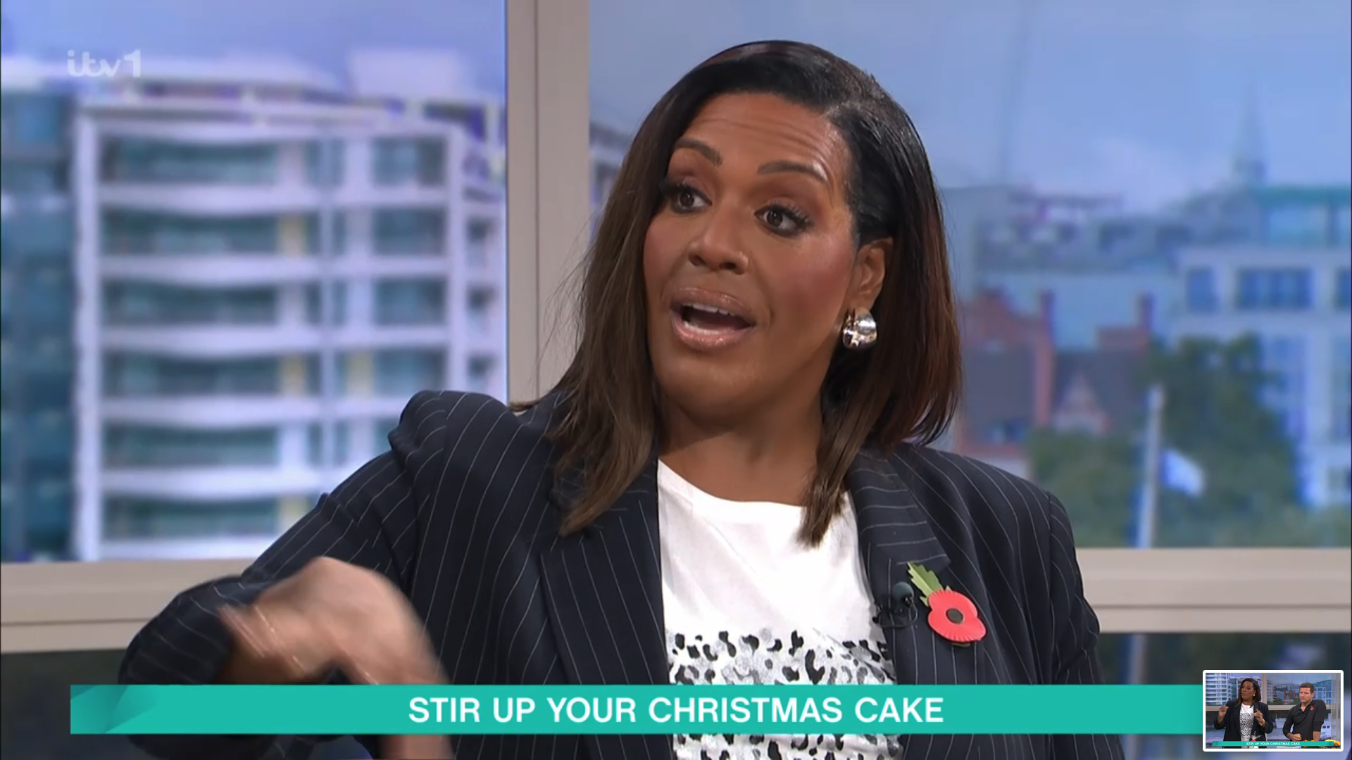 Alison Hammond presenting on This Morning today