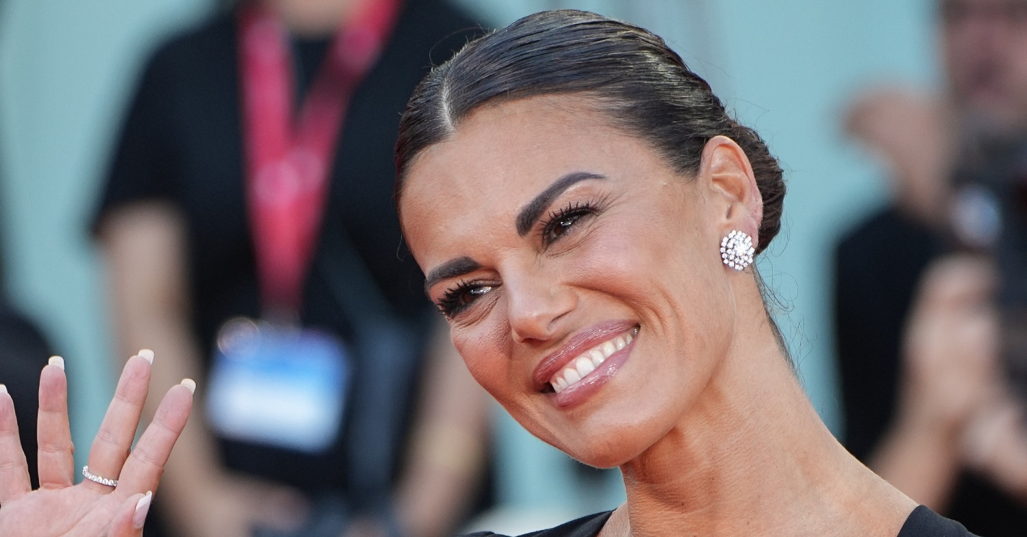 Bianca Guaccero smiling, Giovanni Pernice's dance partner