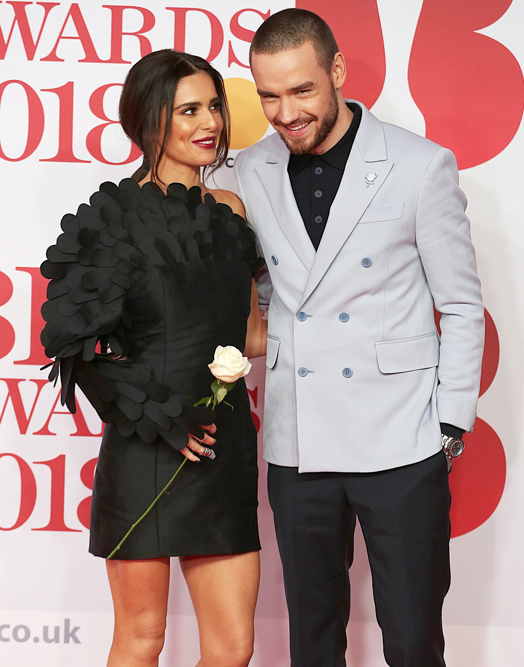 Cheryl looking at Liam Payne at the BRITs