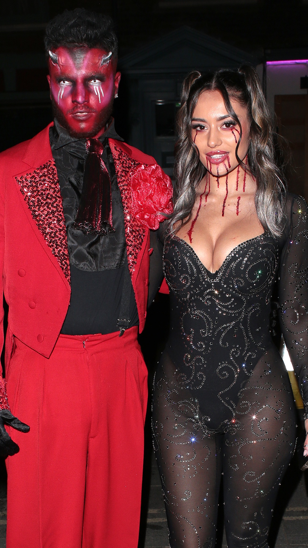 Junior Andre and girlfriend Jasmine Orr in Halloween costumes