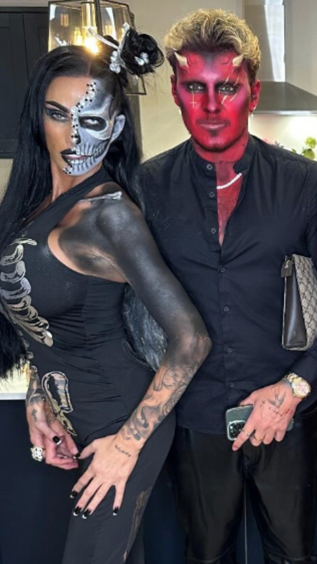Katie Price and JJ Slater in Halloween costumes