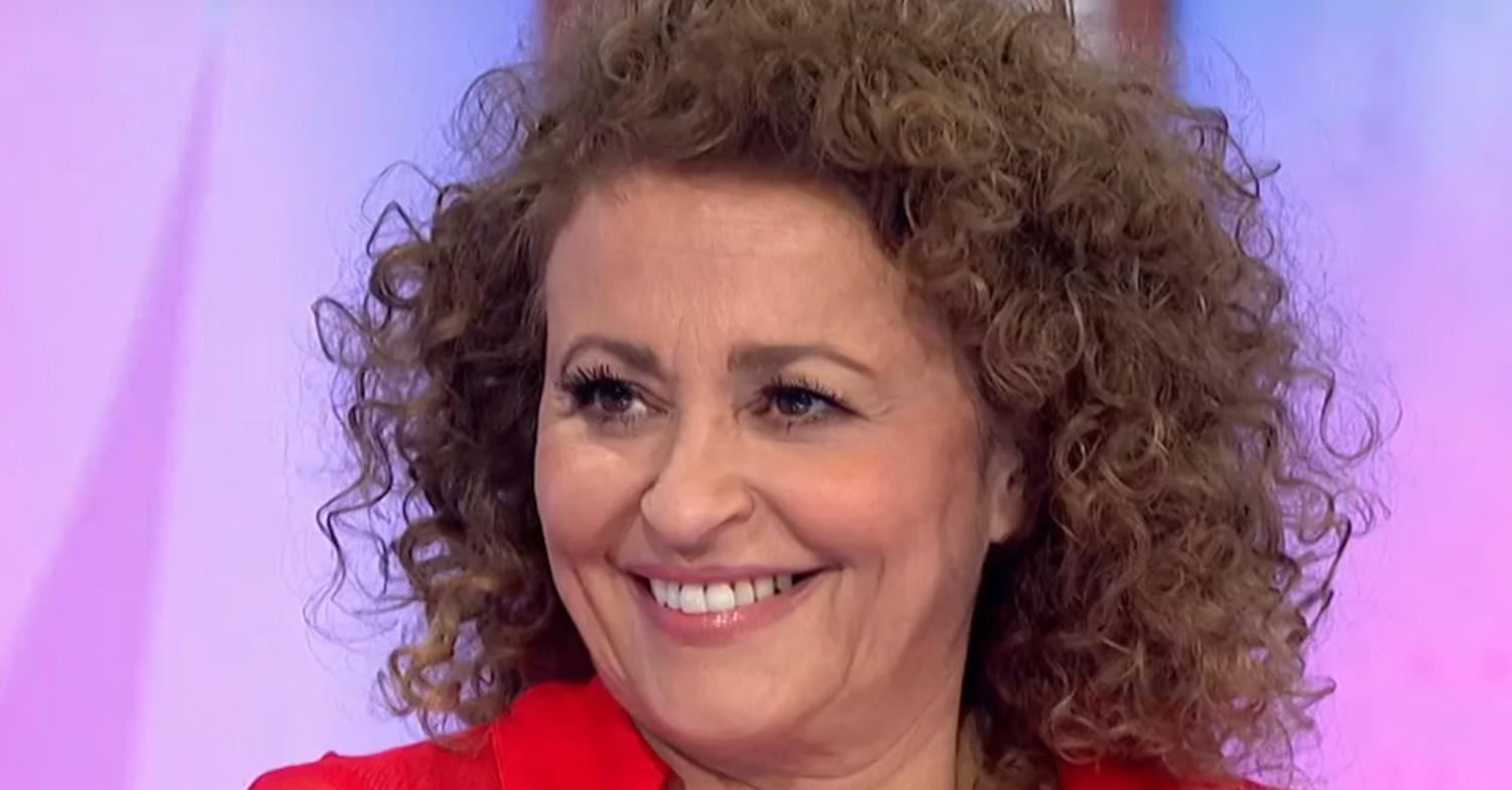 Nadia Sawalha smiling on Loose Women