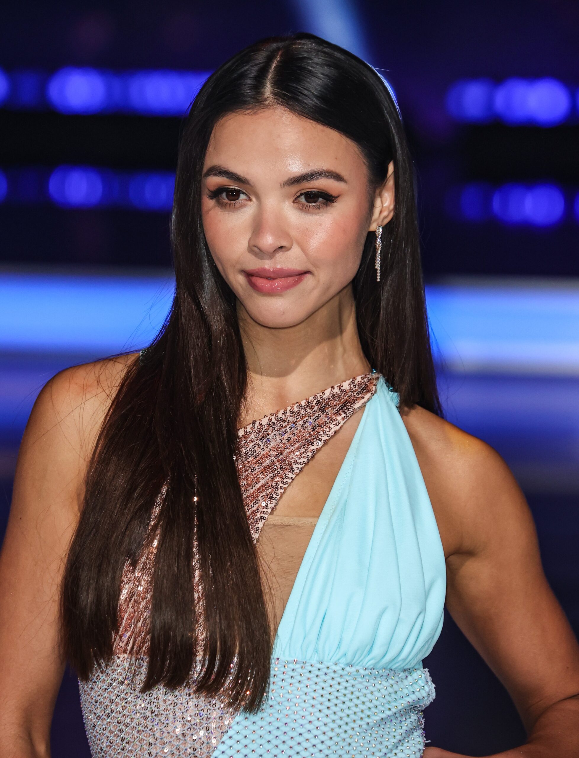 Vanessa Bauer on ice rink for Dancing On Ice