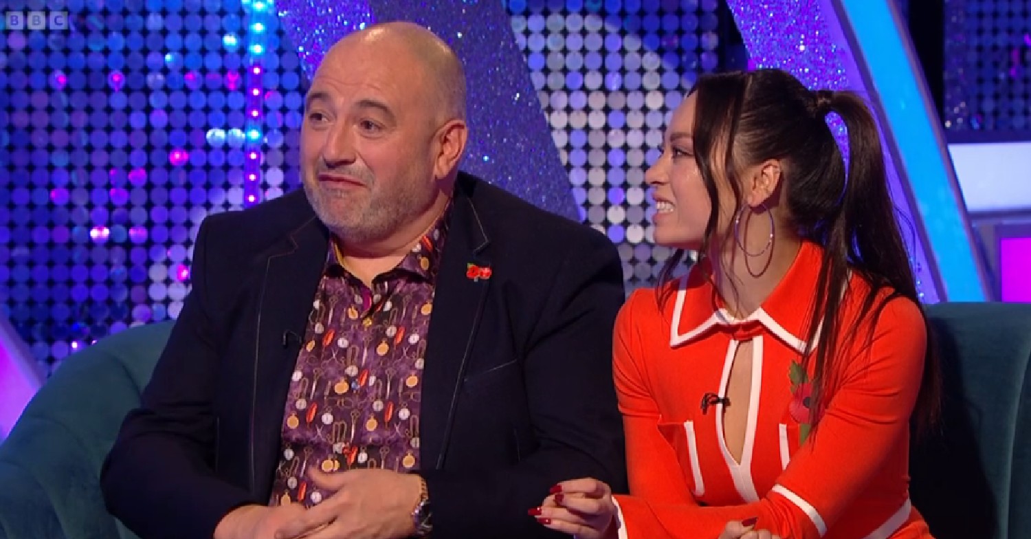 Wynne Evans and Katya Jones talking on Strictly It Takes Two