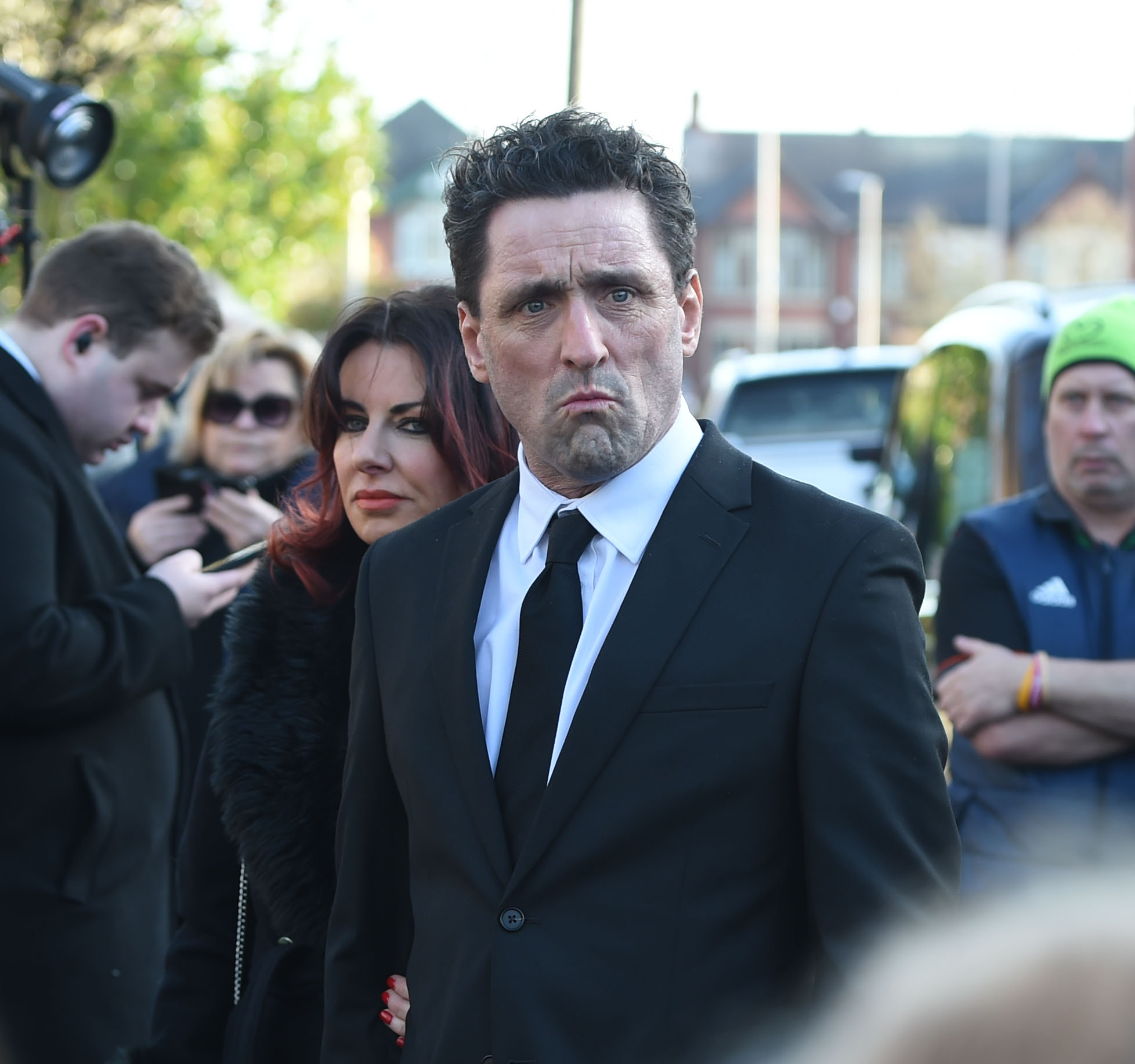 Danny Taylor at Linda Nolan's funeral
