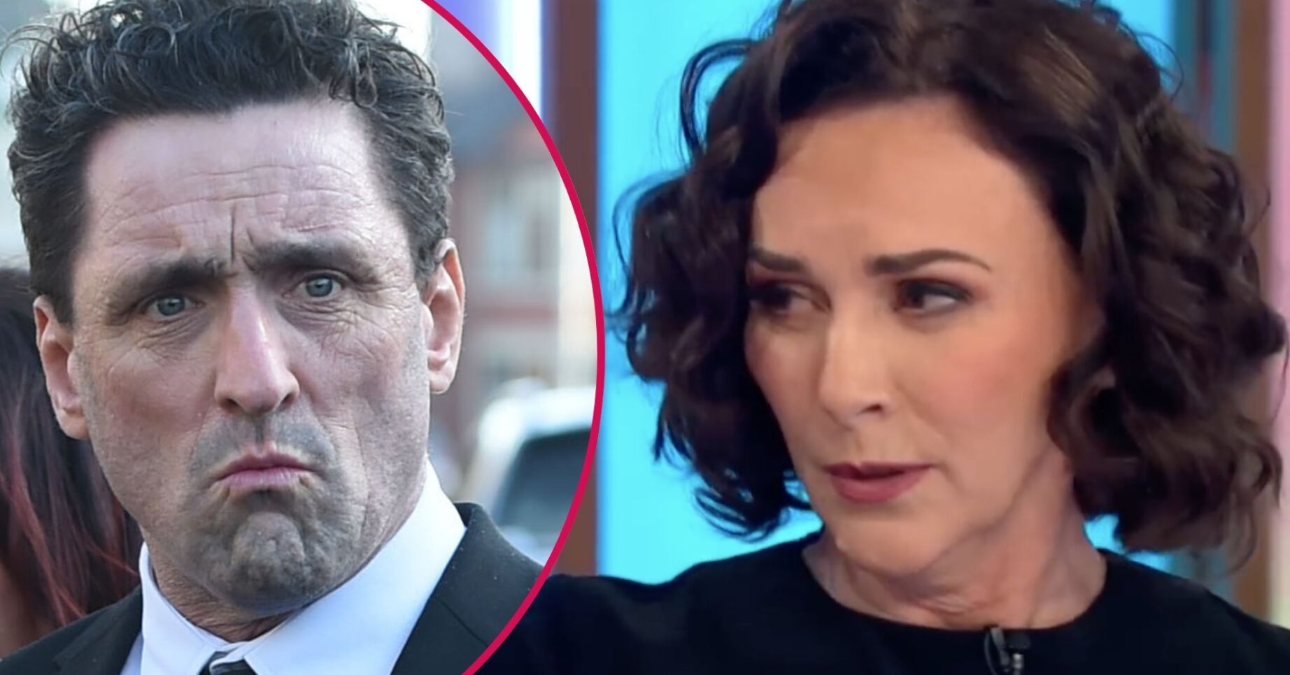 Shirley and Danny looking serious