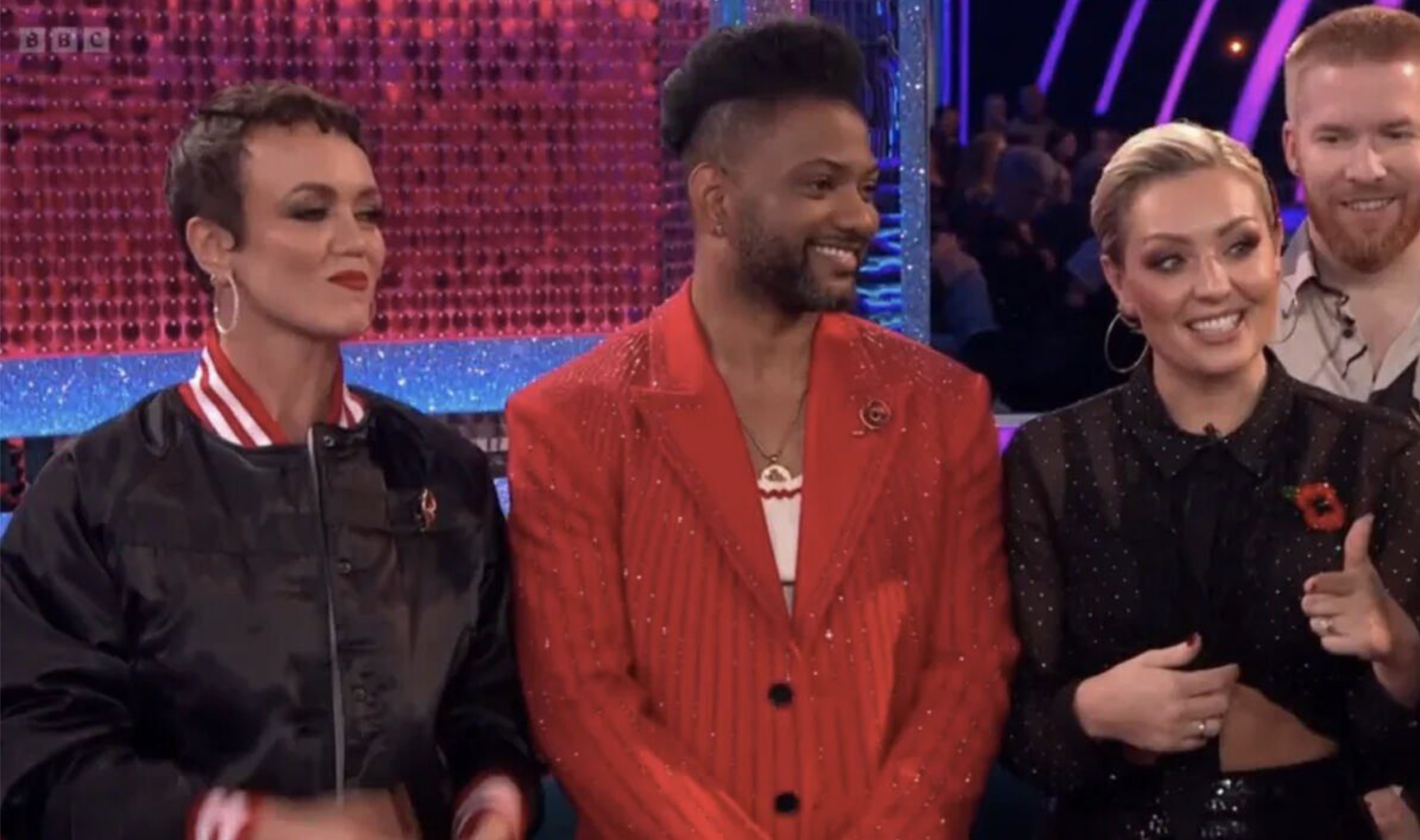 Amy later made a surprise appearance to support her partner.